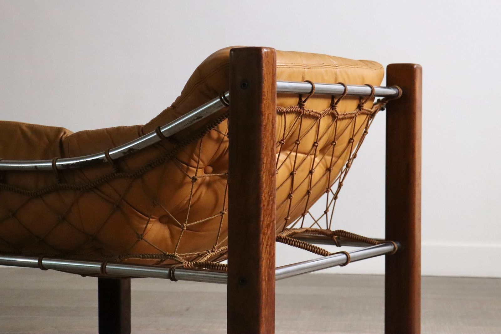 Rare Amazonas Lounge Chair With Ottoman In Cognac Leather By Jean Gillon Brazil 1960s photo furniture
