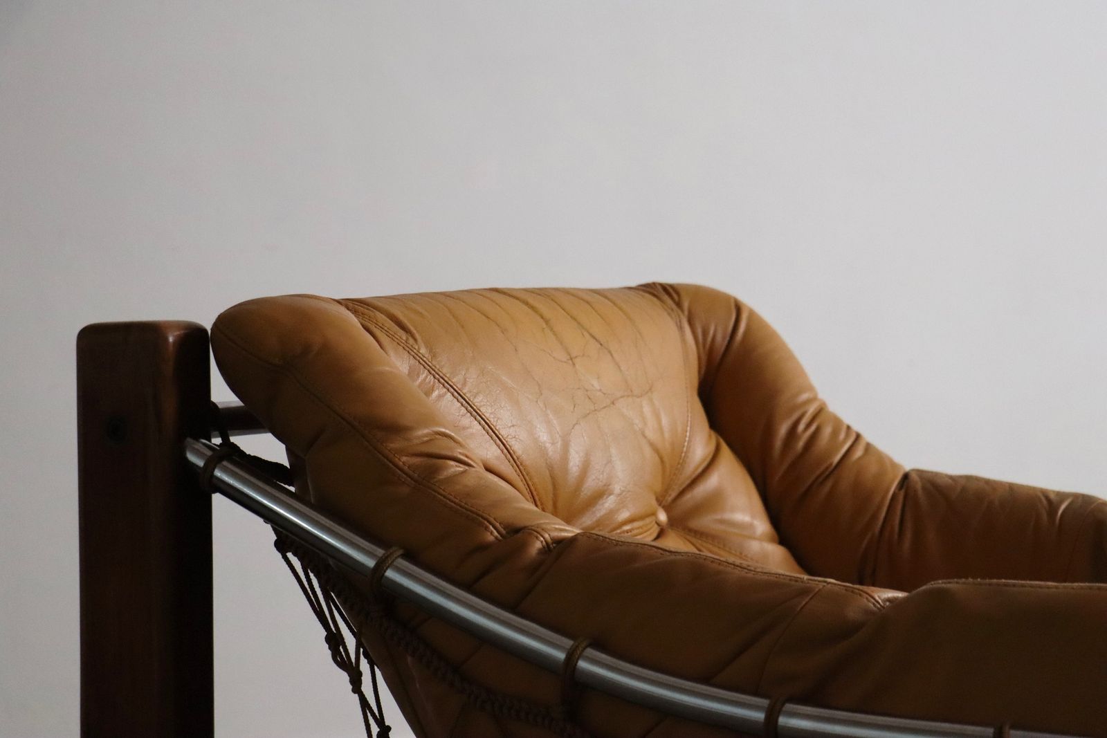 4148.0 Rare Amazonas Lounge Chair With Ottoman In Cognac Leather By Jean Gillon Brazil 1960s photo