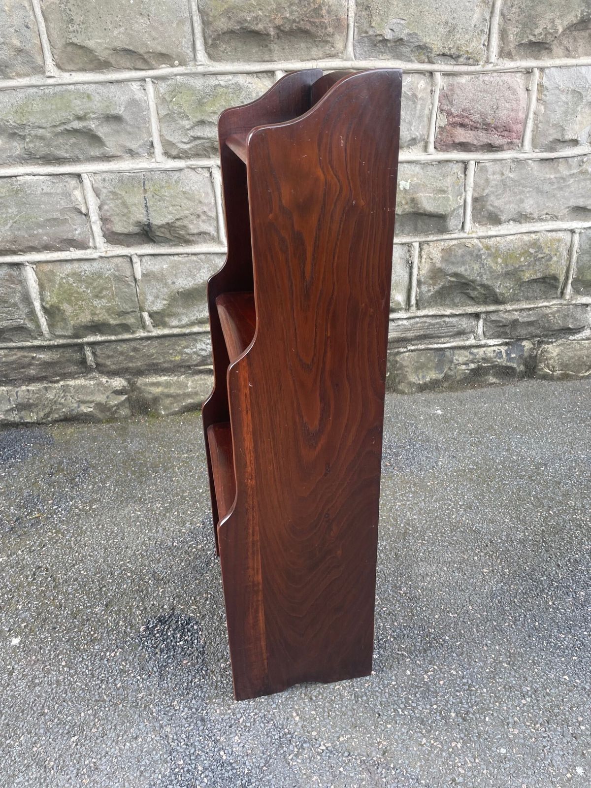 Antique Oak Waterfall Open Bookcase Bookshelves photo 220.0