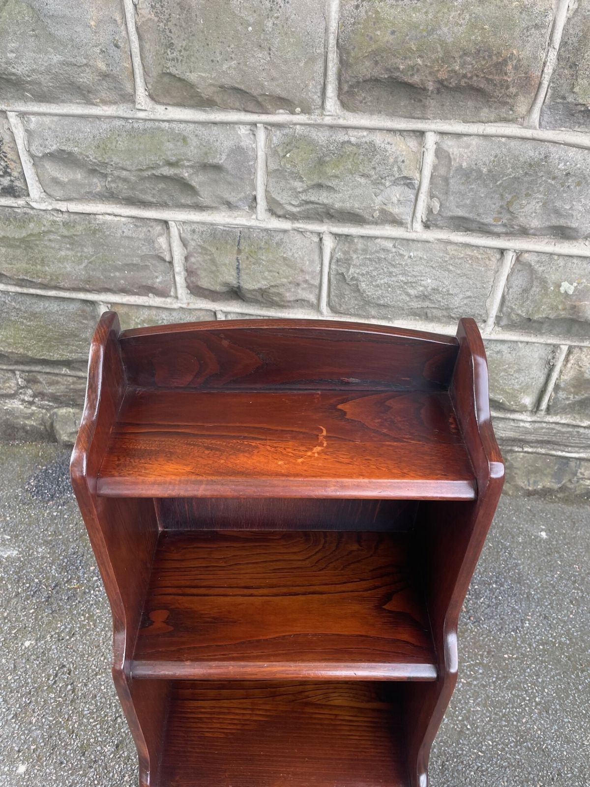 Antique Oak Waterfall Open Bookcase Bookshelves photo buy