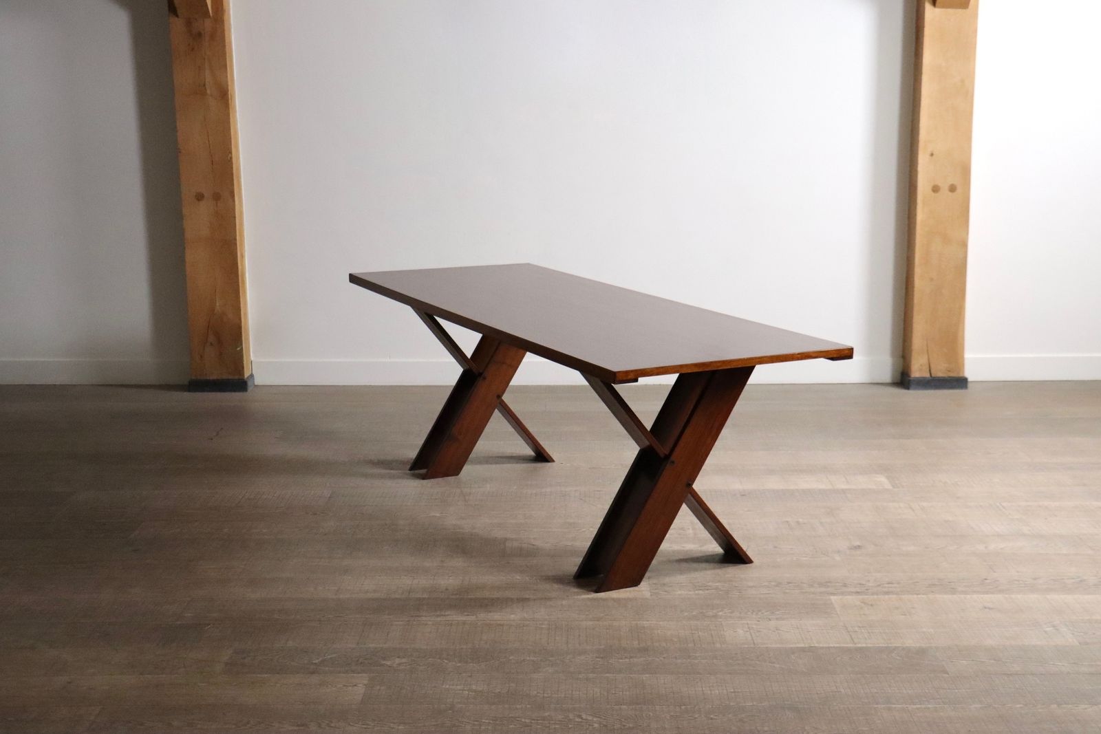 photo vinterior Tl58 Eettafel In Walnoot Van Marco Zanuso Voor Poggi, Italië, Jaren 1960