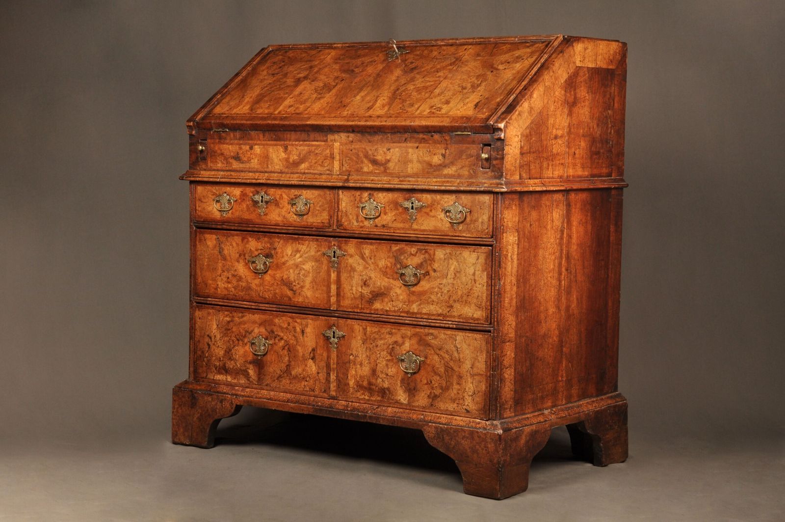 Rare Queen Anne Burr Walnut Bureau photo furniture
