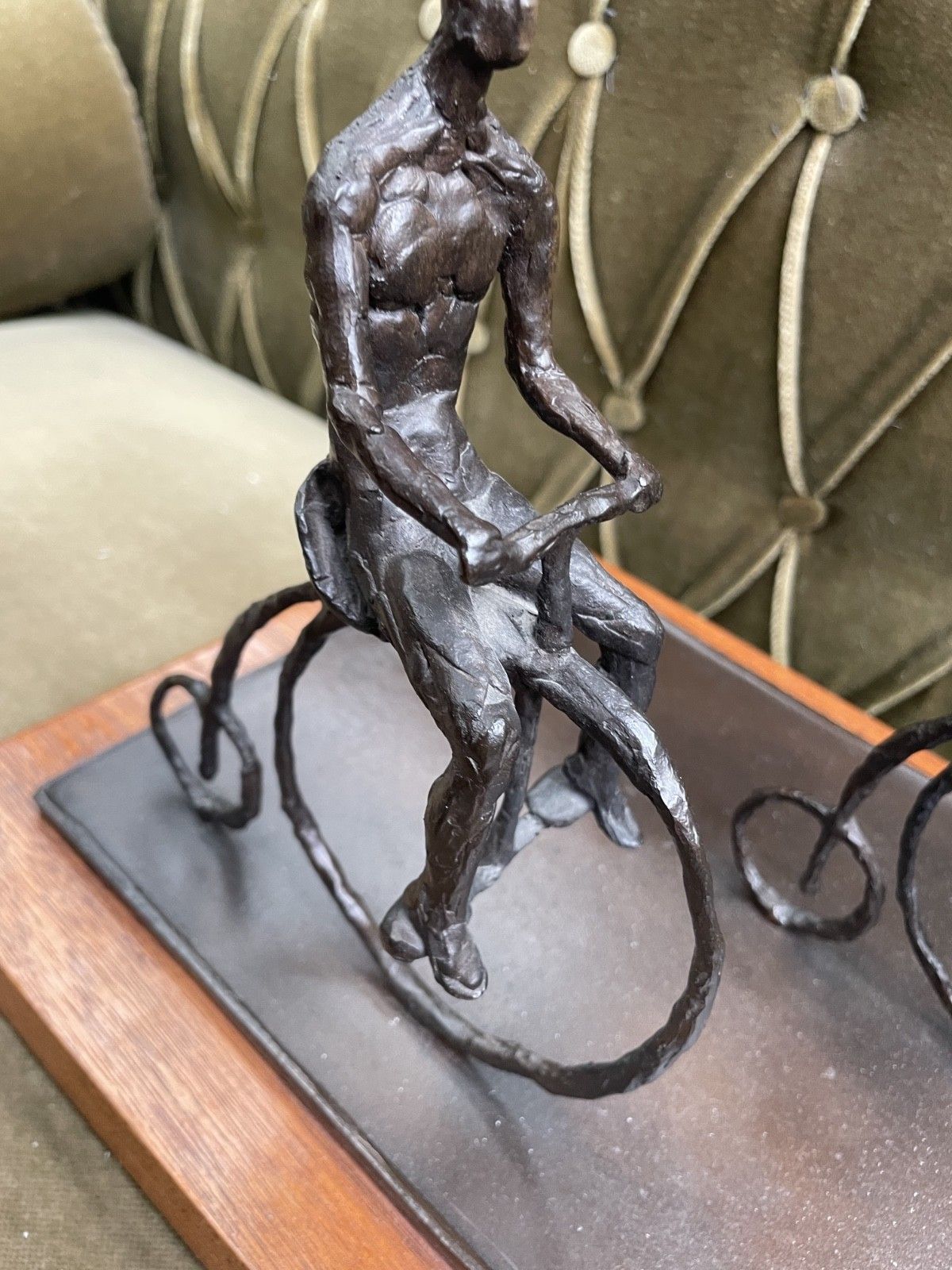 Vintage Mid Centry Brutalist Modernist Catalan P. Mataro Broze Sculpture. photo for sale