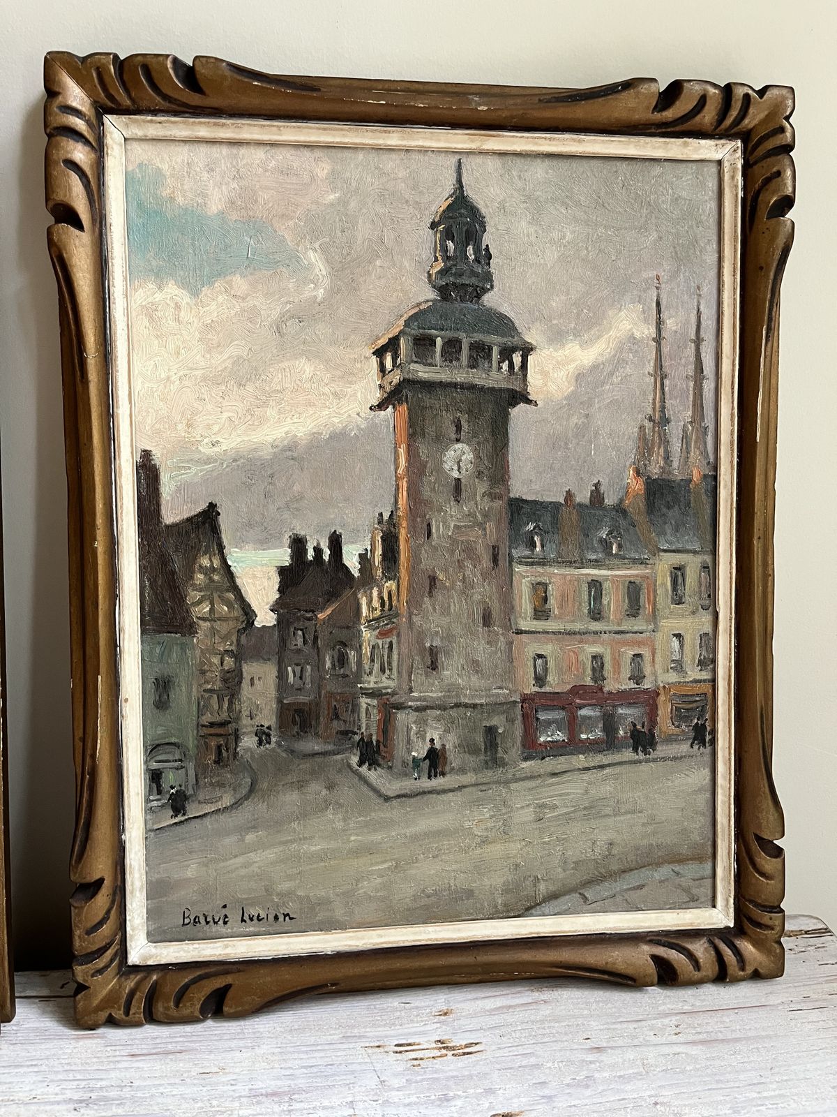 Stunning Pair Of French Impressionist Oil Paintings By Lucien Barue, Signed. photo furniture