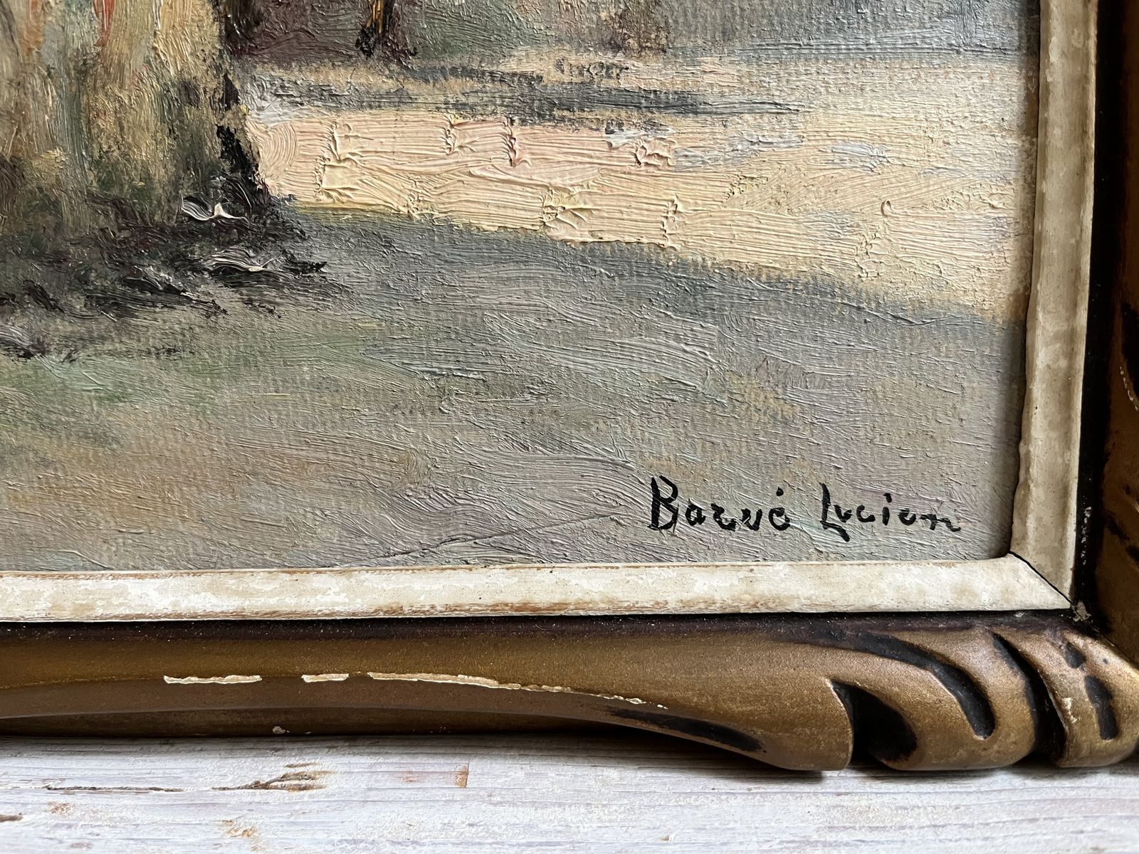 Stunning Pair Of French Impressionist Oil Paintings By Lucien Barue, Signed. photo 800.0