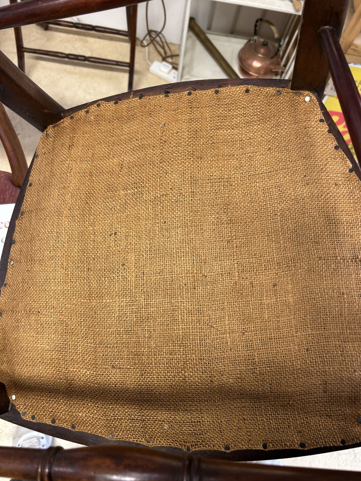 Antique Inlaid Armchair, Early 20th Century photo vintage