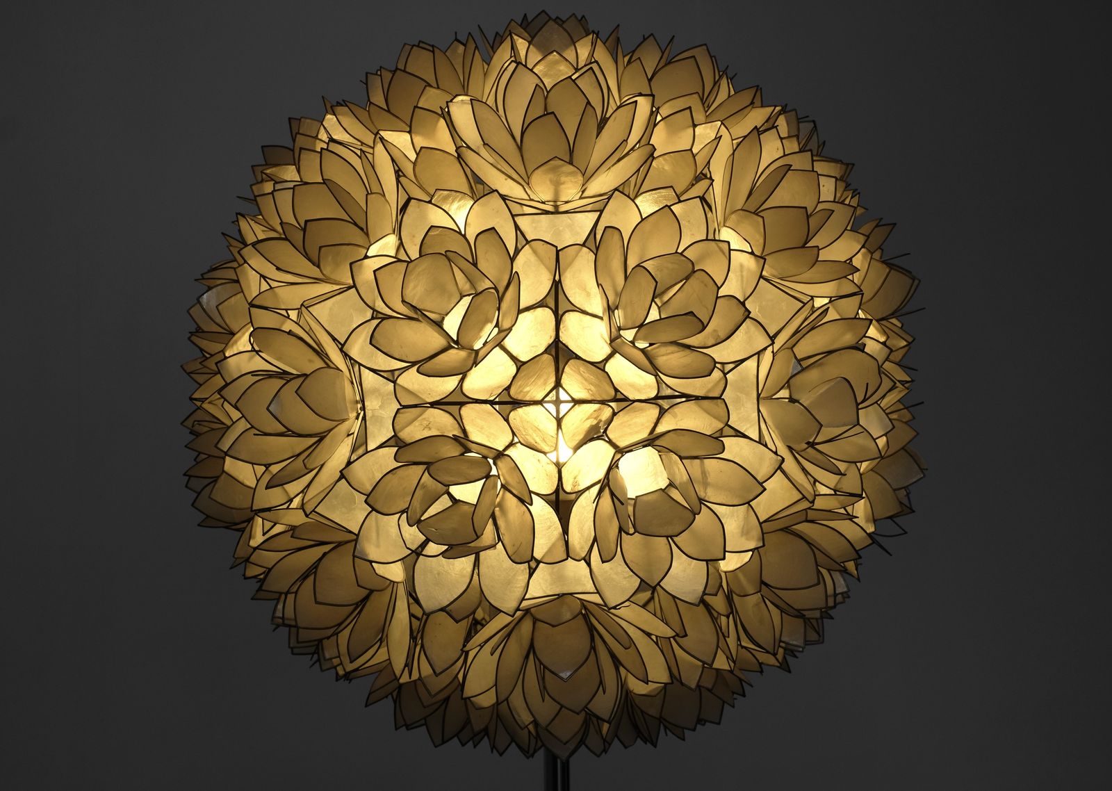 Floor Lamp In Mother Pearl By Rausch, Germany 1960s. photo buy