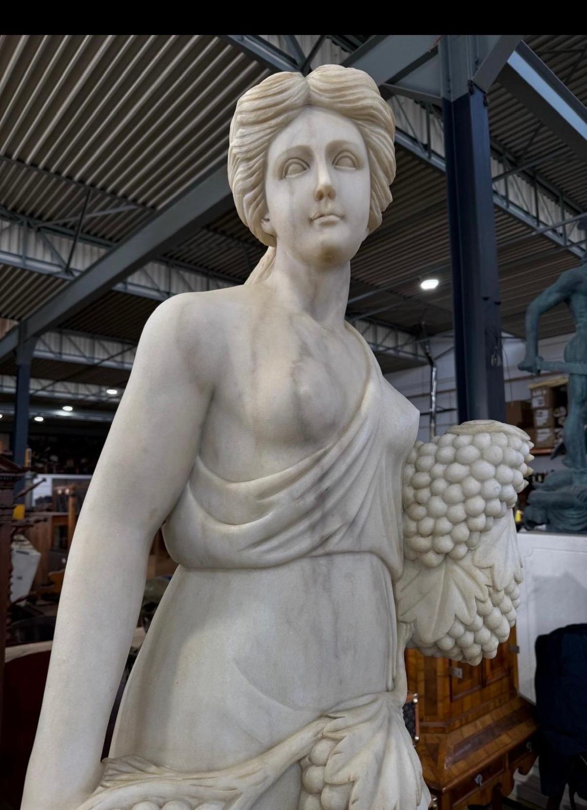 photo furniture Set Of Four Life Size Marble Figures, Four Seasons, Late 20th Century