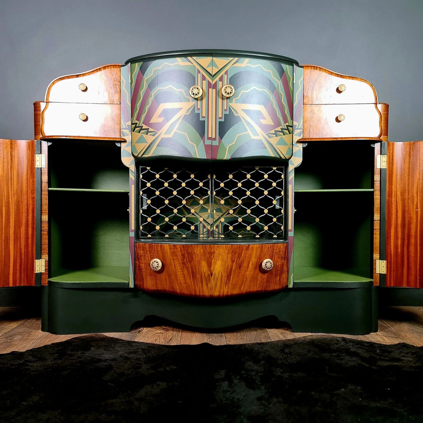 Art Deco Cocktail Cabinet. Fully Restored Restored And Re Designed. photo 1950.0