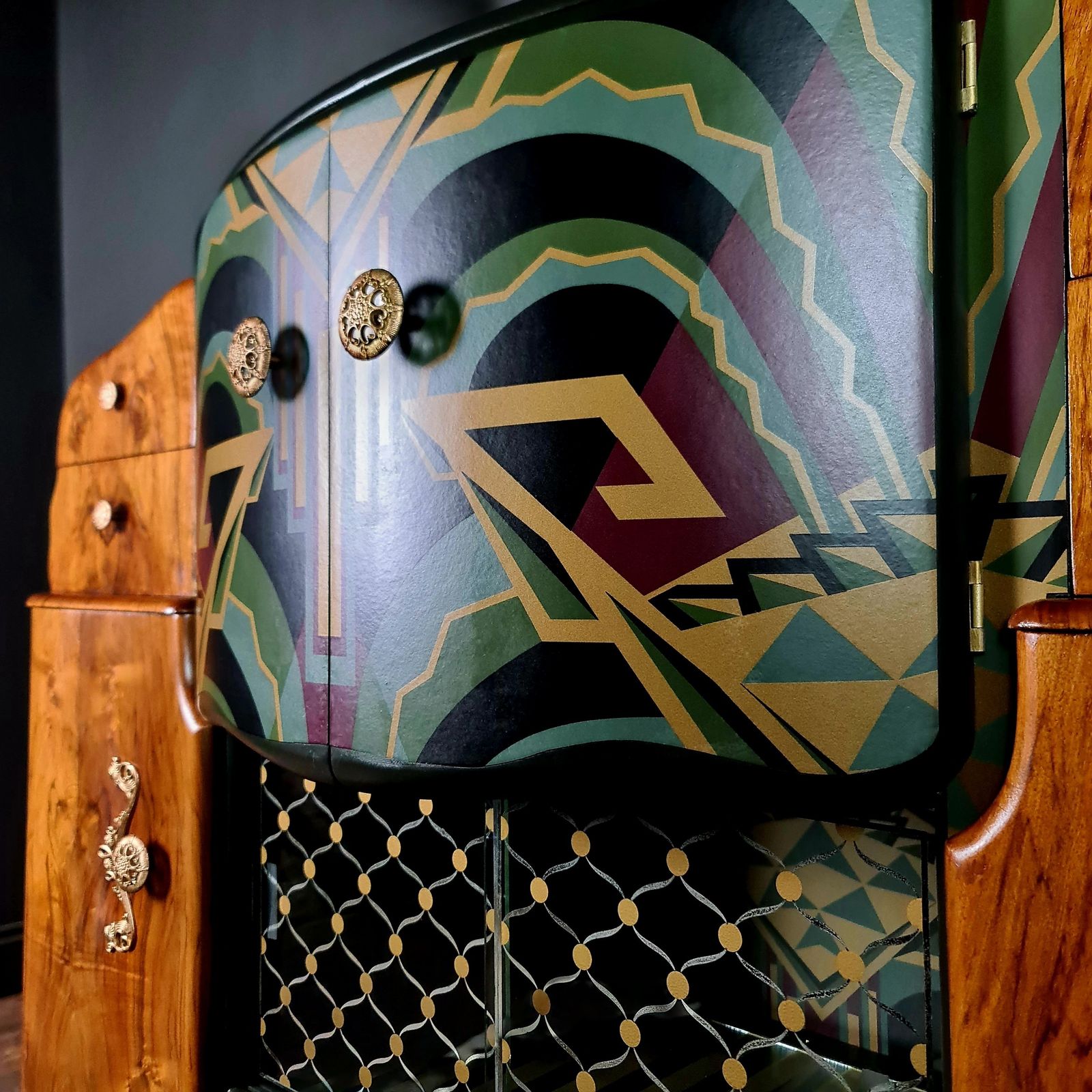 photo buy Art Deco Cocktail Cabinet. Fully Restored Restored And Re Designed.