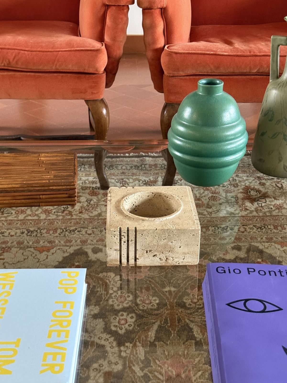 Travertine Cubic Vide Poche / Ashtray, Cerri Nestore, Italy, 1970s photo Home Decor