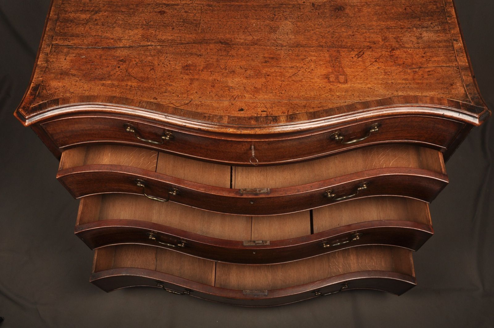 photo for sale A Fine 18th Century Serpentine Chest Of Drawers