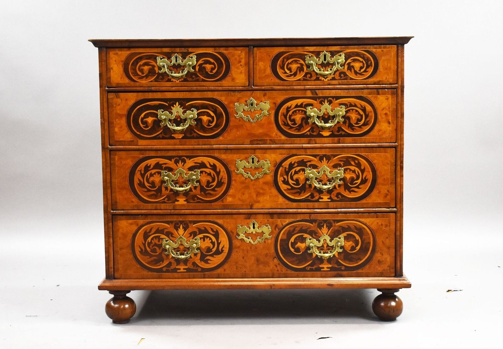 William & Mary Burr Walnut Marquetry Chest photo furniture