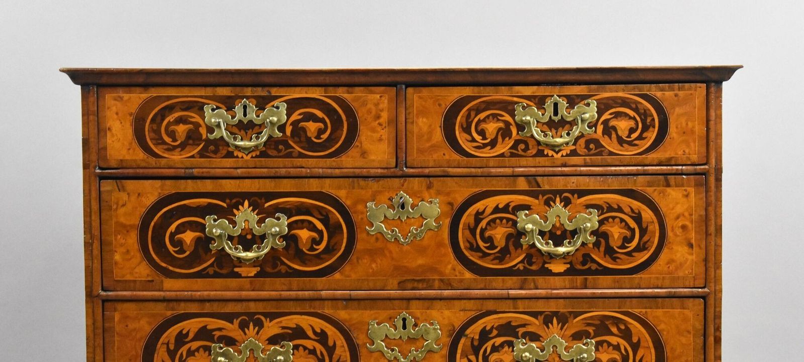 William & Mary Burr Walnut Marquetry Chest photo 7950.0