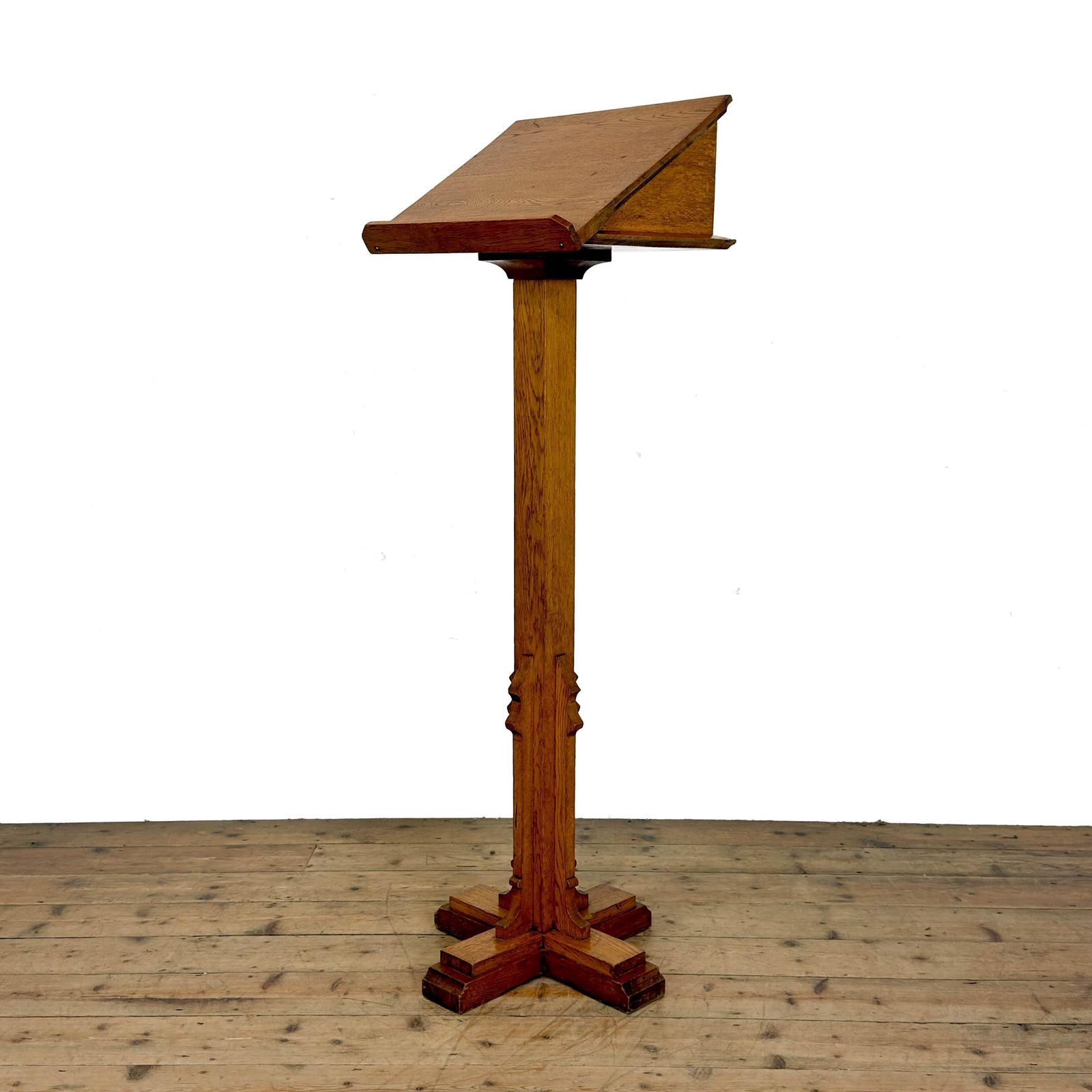 Antique Oak Lectern | Antique Stand | Antiques | Lecturers Stand | Antique Lectern | Book Stand (M 4830) photo furniture