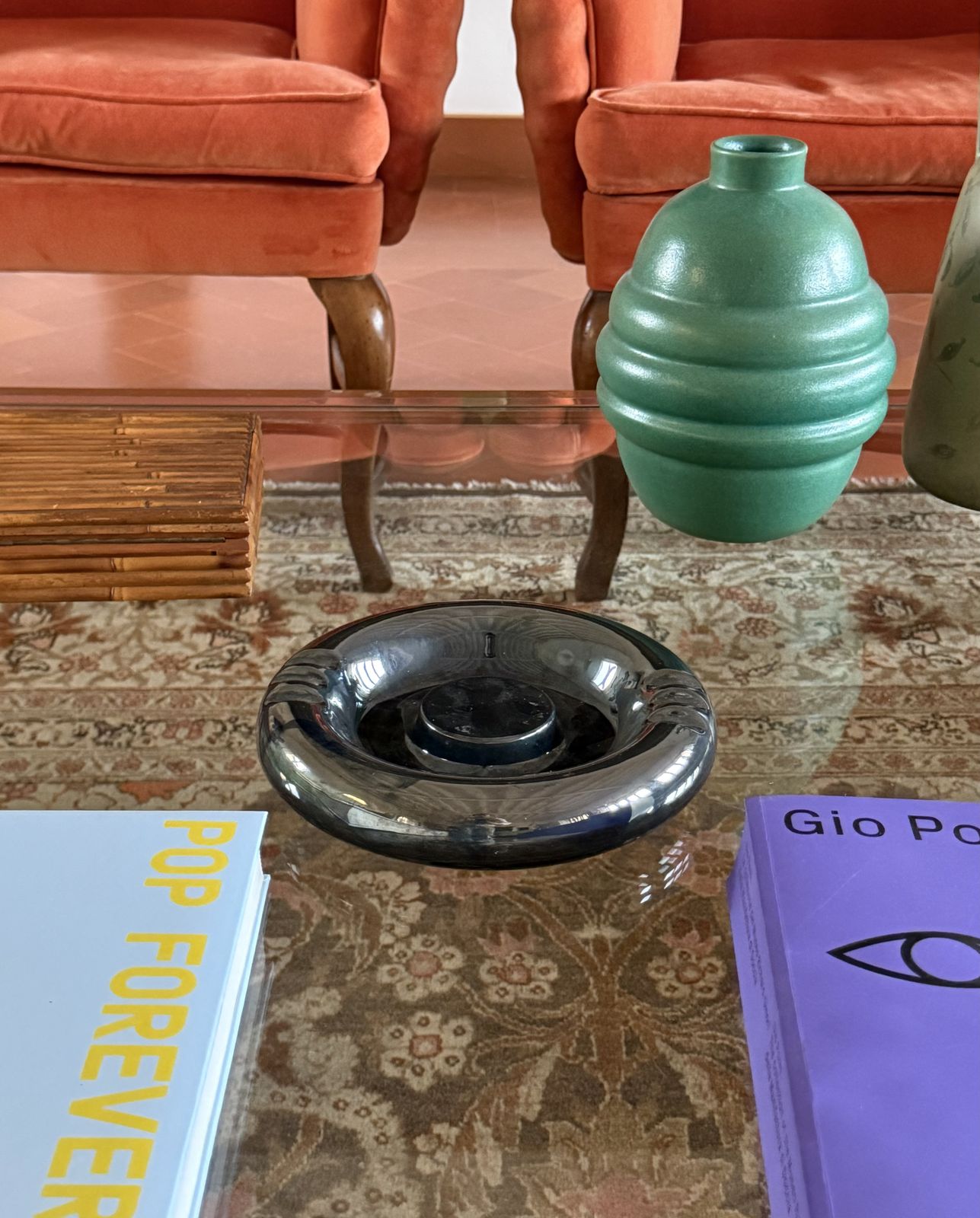 Space Age Blue Iridescent Ceramic Ashtray / Vide Poche, Italy 1970s photo Home Decor