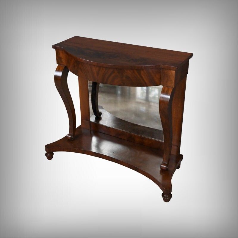Mahogany Console Table  Restoration Period  First Part Of The 19th Century