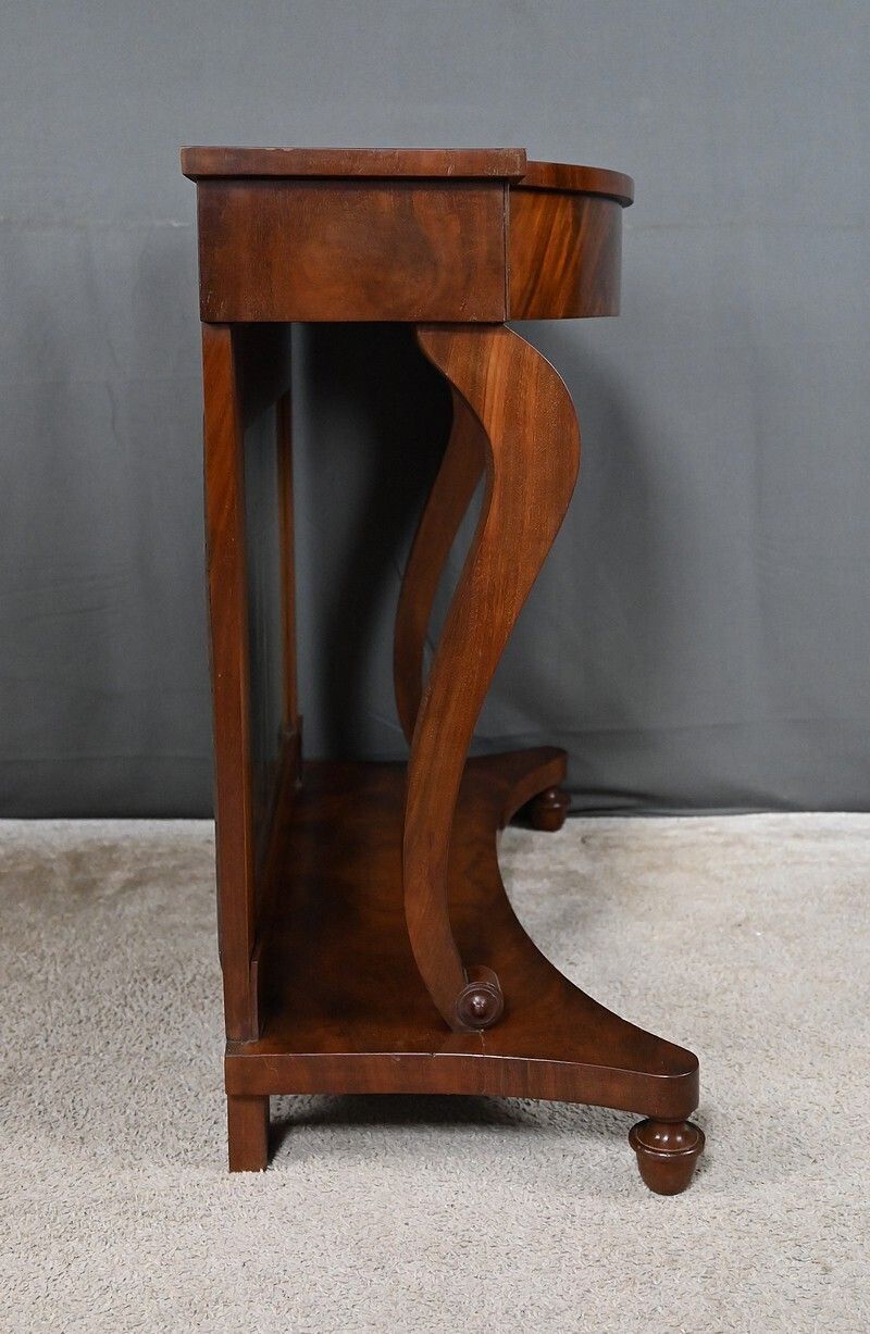 photo furniture Mahogany Console Table  Restoration Period  First Part Of The 19th Century