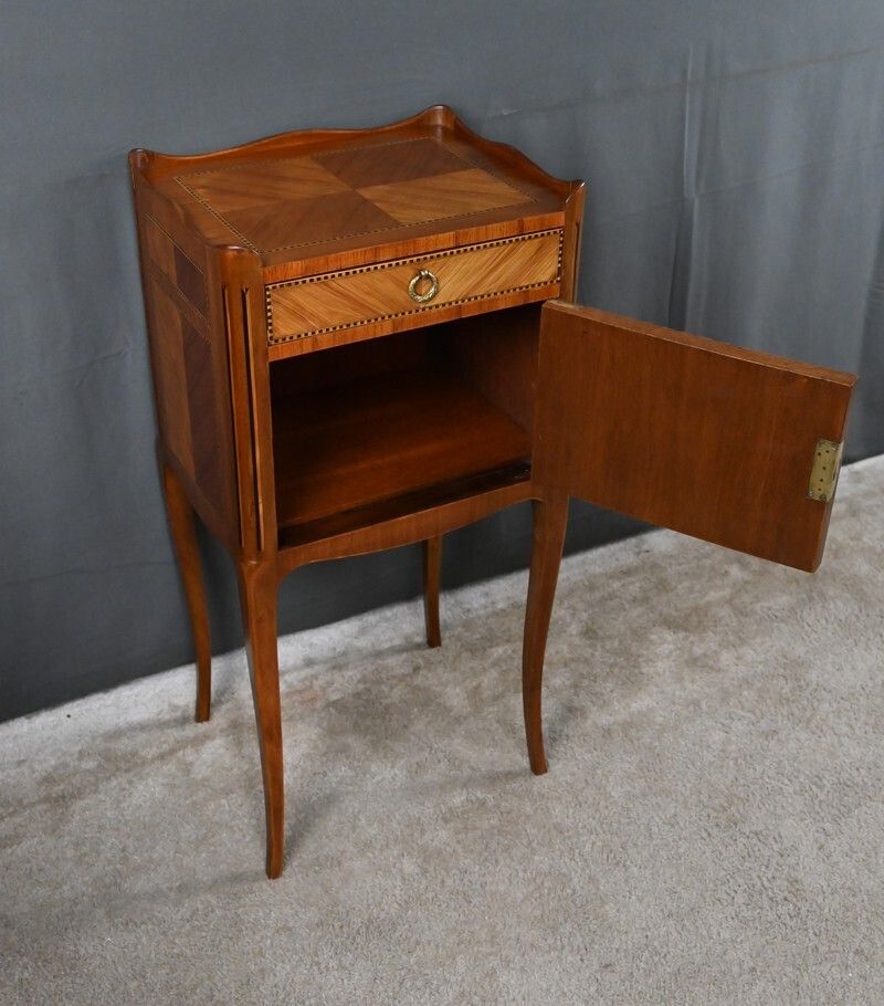 Marquetry Coffee Table  Louis XV Louis XVI Transitional Style  Mid 20th Century photo for sale