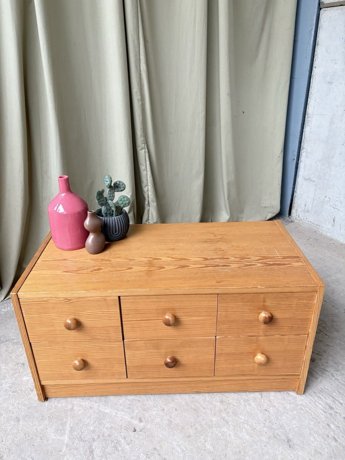 Vtg Late Mid Century East German Low Chest Drawers Scandi Danish Sideboard R1190 photo 170.0