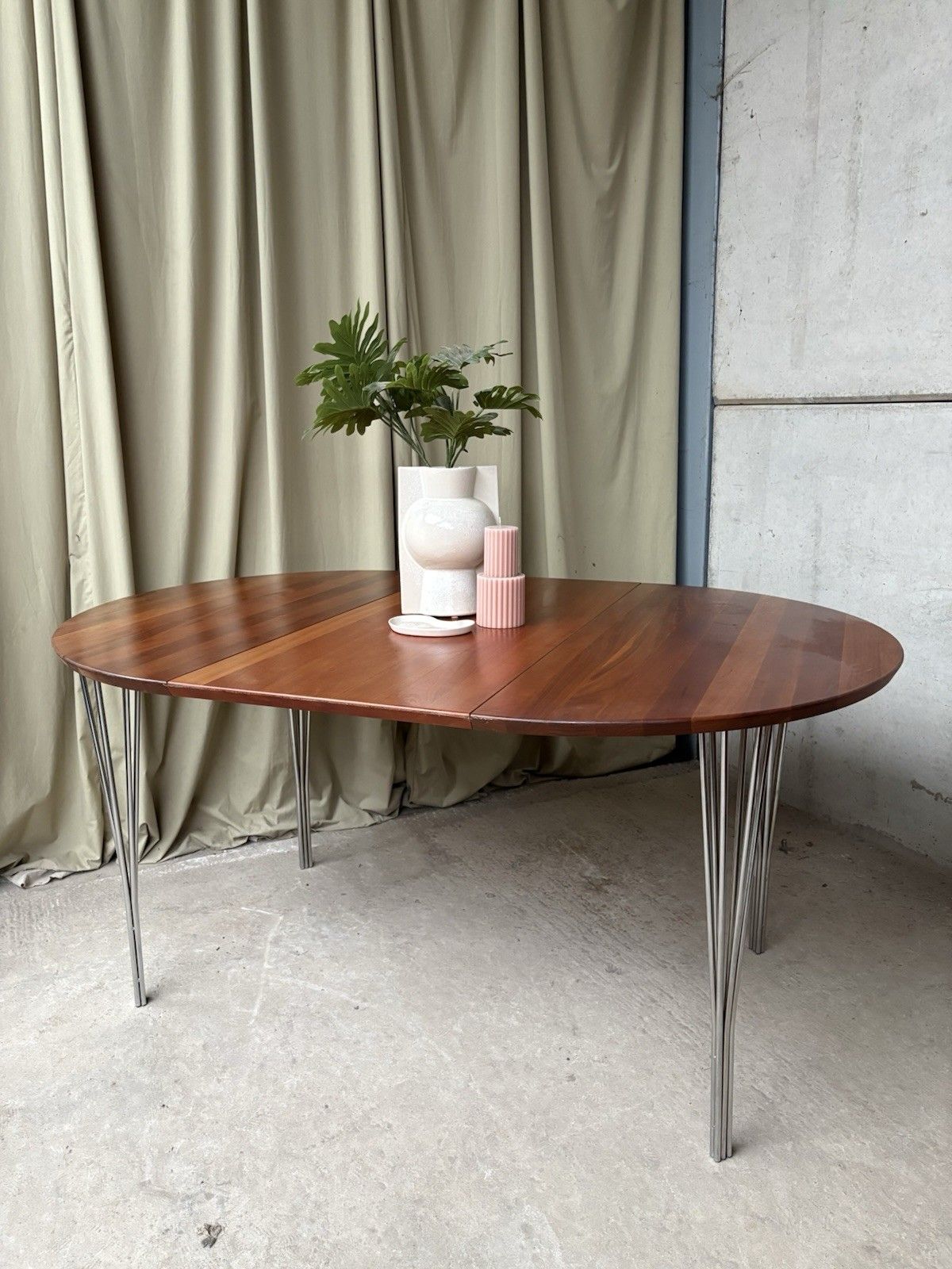 Vtg Late Mid Century  A/S Haslev Møbelsnedkeri Danish Dining Table Scandi R1186 photo furniture