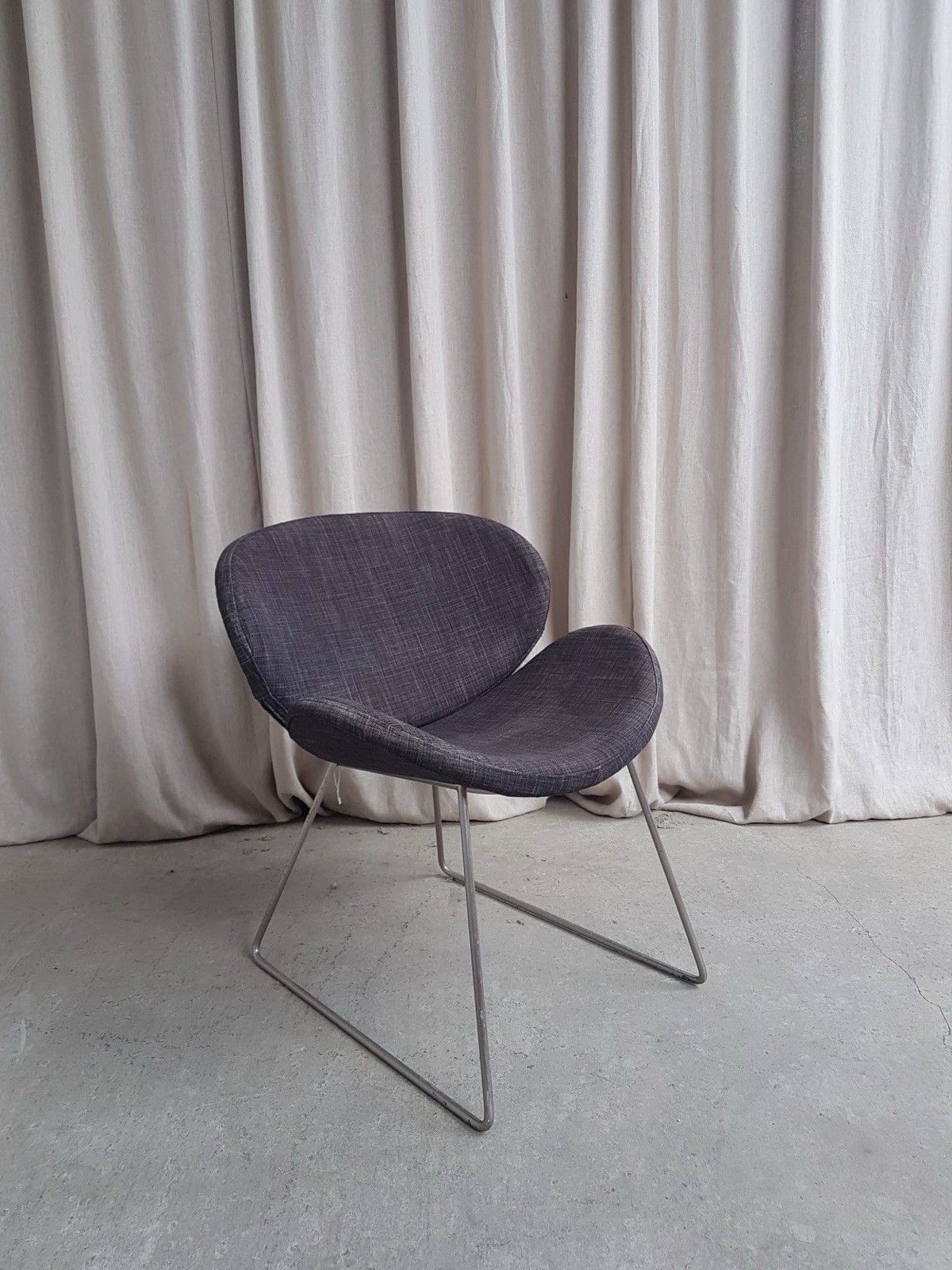 Vtg Late Mid Century Modernist Chrome Accent Side Chair Lounge Retro R817 photo Furniture