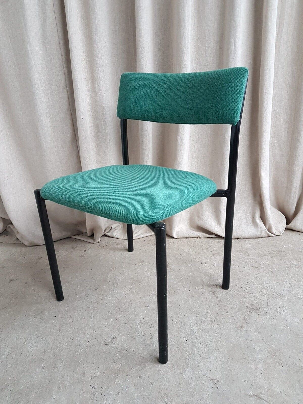 Vtg Late Mid Century Modernist Post Modern Style Dining Side Desk Chair R735 photo for sale