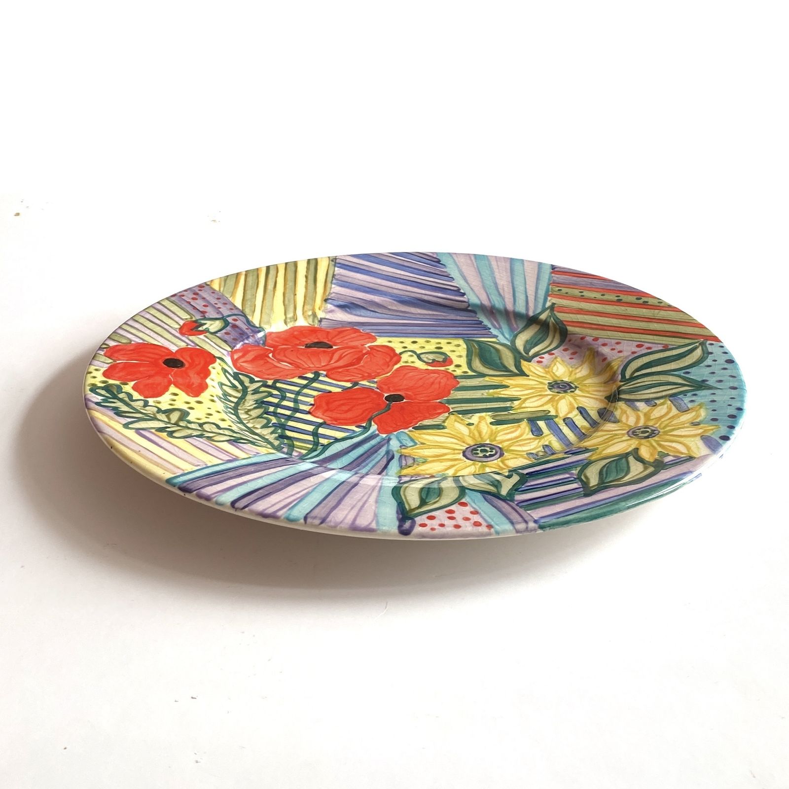 Janet Parker Laird Studio Pottery Halla Collection Charger 13", Poole Pottery Delphis Artist photo furniture