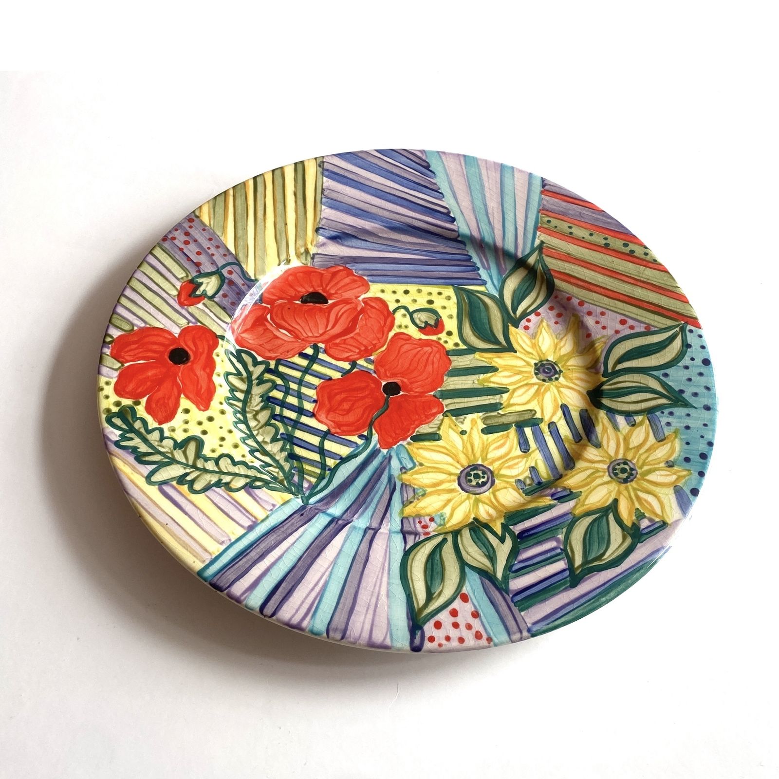 Janet Parker Laird Studio Pottery Halla Collection Charger 13", Poole Pottery Delphis Artist photo 55.0