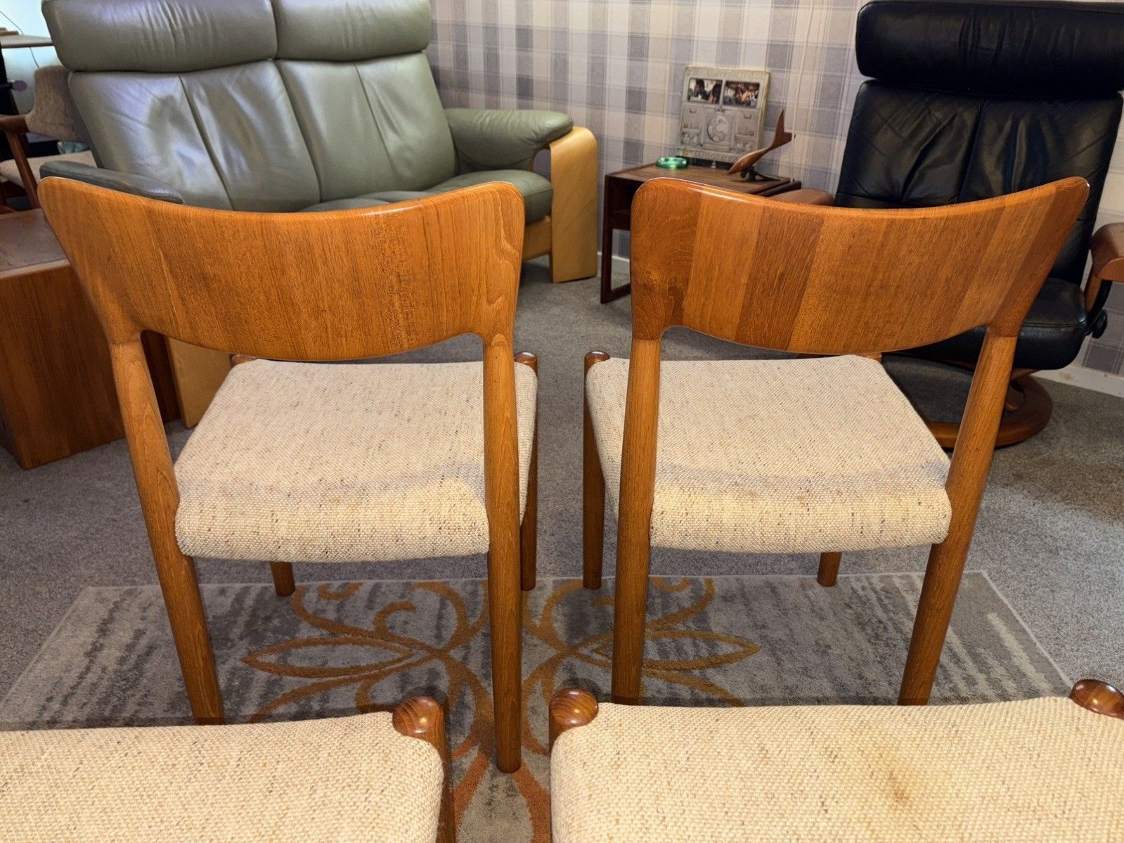 photo for sale Mcm Danish Set Of 6 Boltinge Stolefabrik Teak Dining Chairs G Plan Era Retro
