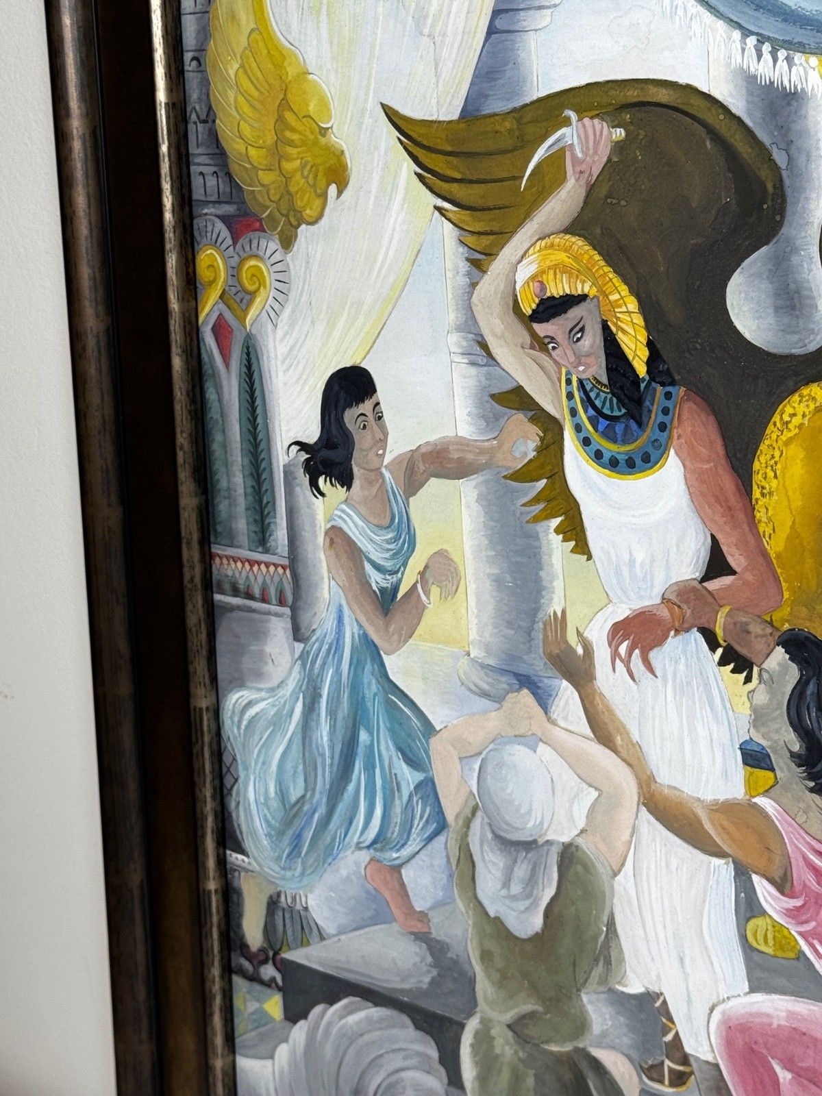 Surrealism Painting Death Of Cleopatra By Wenda Jerrum C1960 Egyptian Mythology photo buy