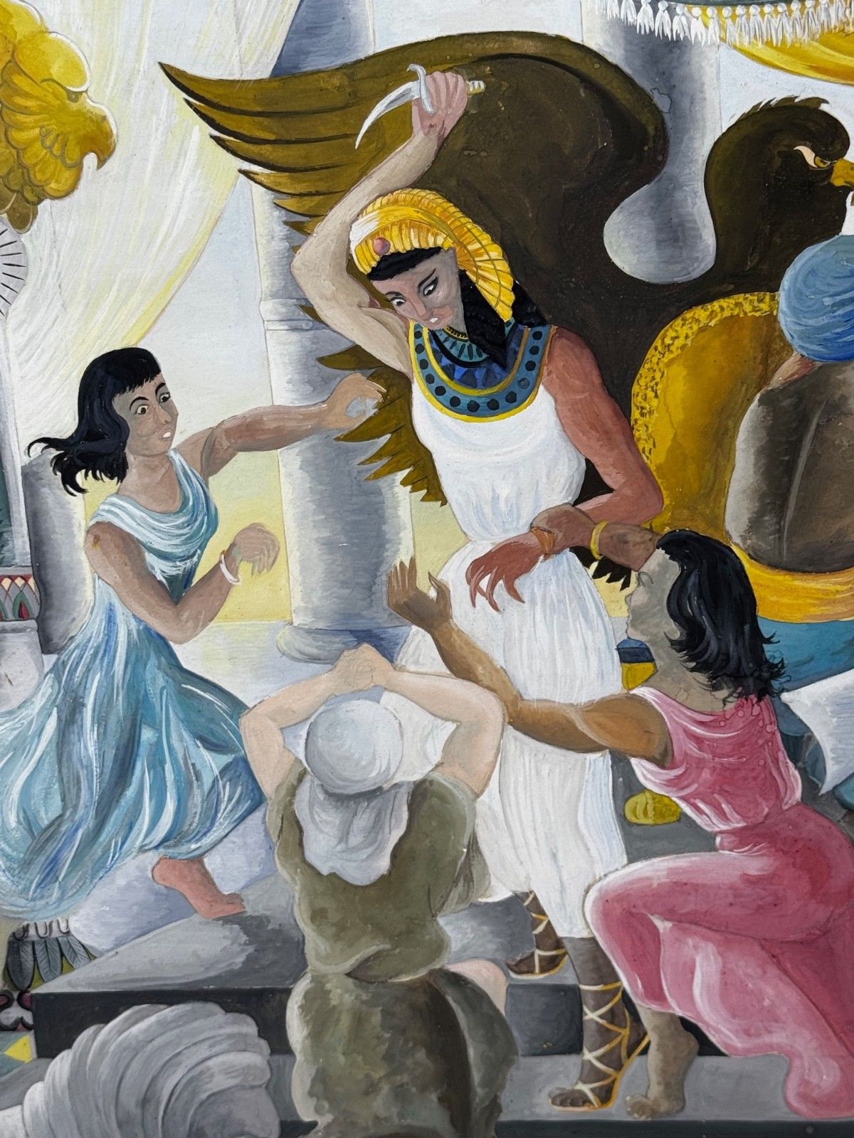 photo for sale Surrealism Painting Death Of Cleopatra By Wenda Jerrum C1960 Egyptian Mythology