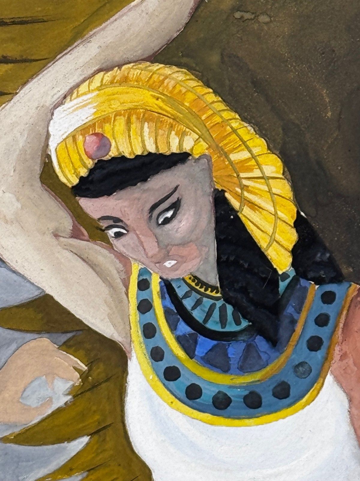 photo vintage Surrealism Painting Death Of Cleopatra By Wenda Jerrum C1960 Egyptian Mythology