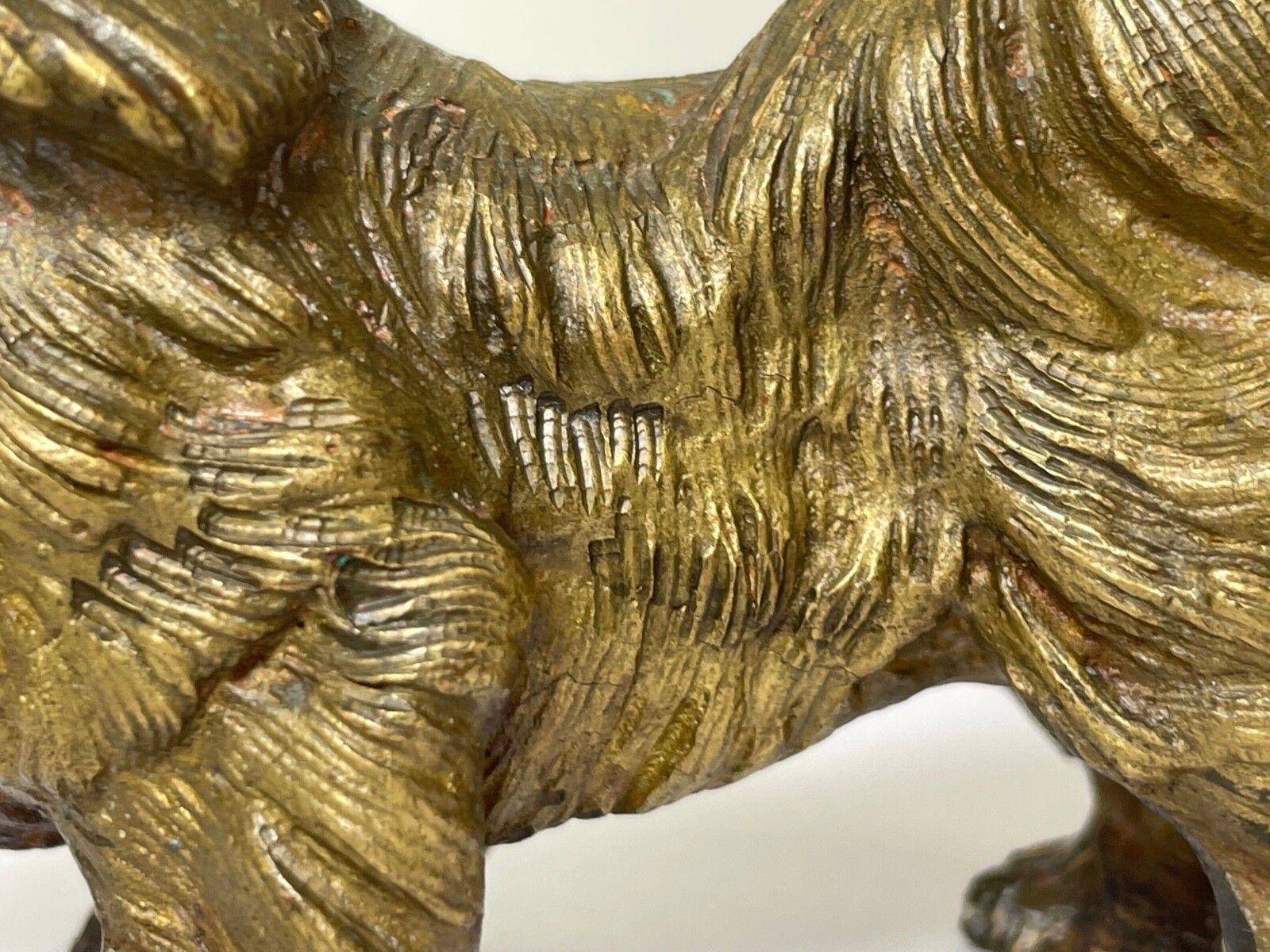 Antiek Oostenrijks miniatuur bronzen beeldje van een Pekinees photo buy