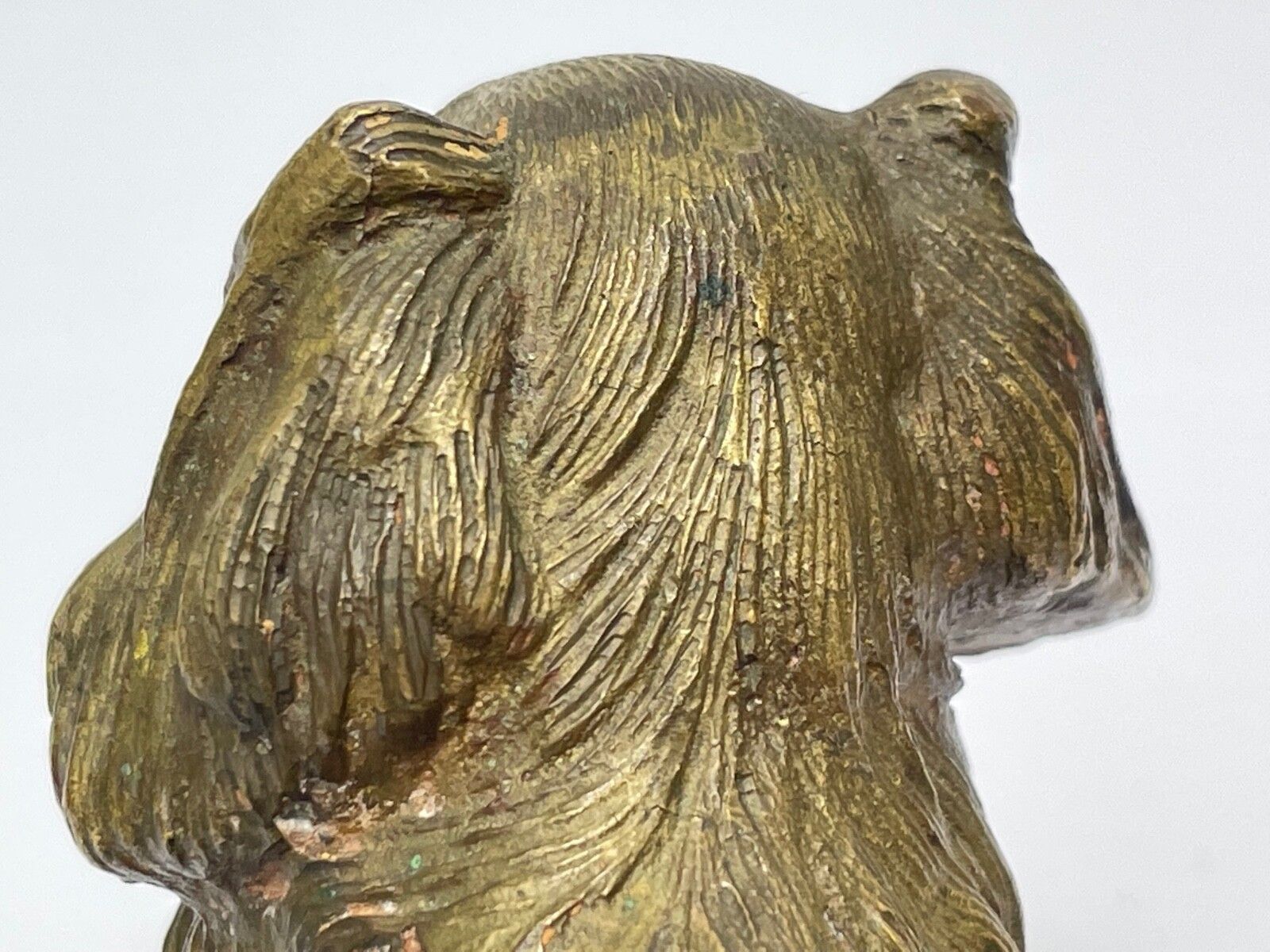 photo buy Antique Austrian Miniature Bronze Pekingese Dog Sculpture