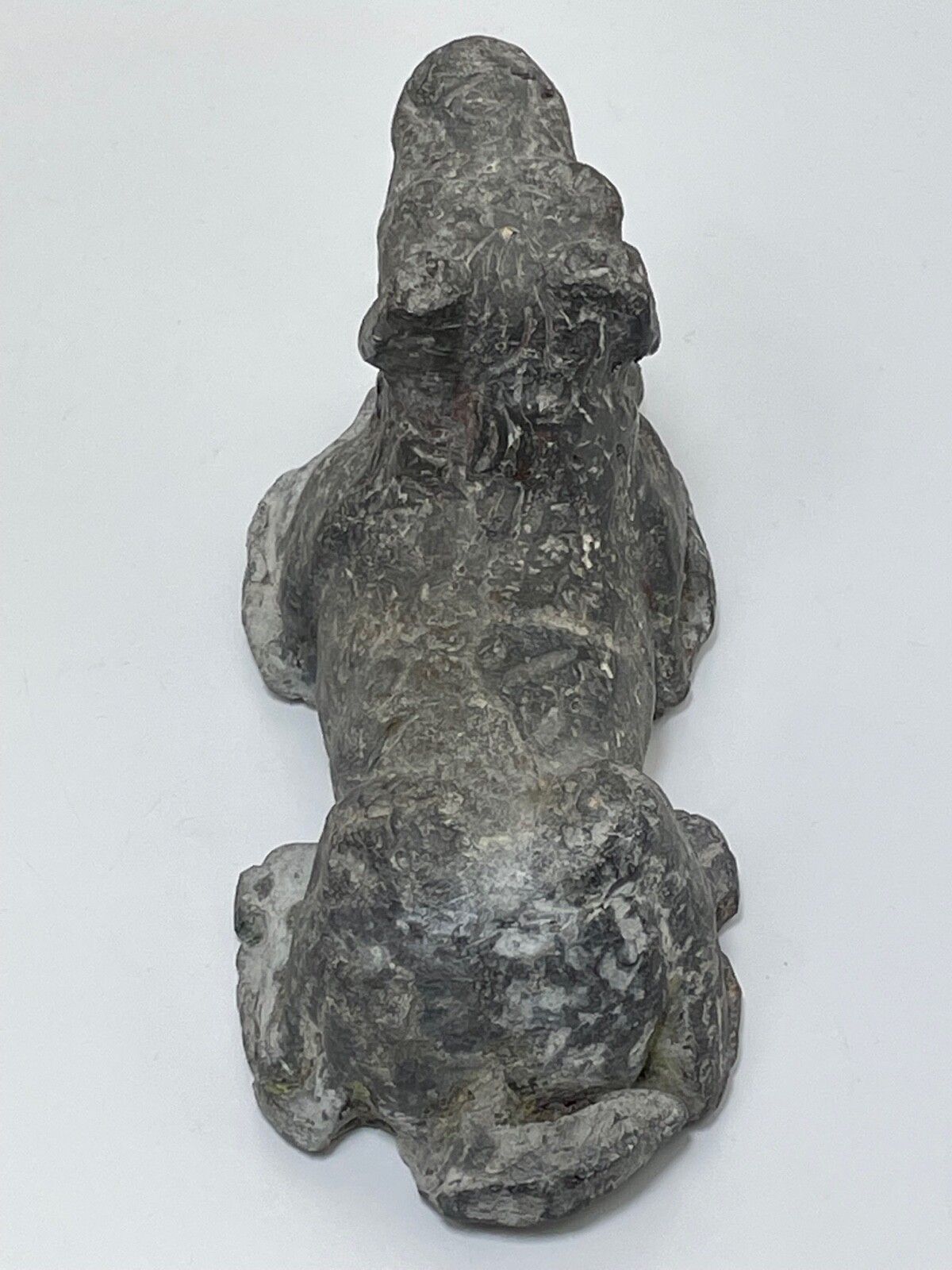 photo for sale Small 18t Century Lead Recumbent Hound Dog Sculpture In The Manner Of John Cheere