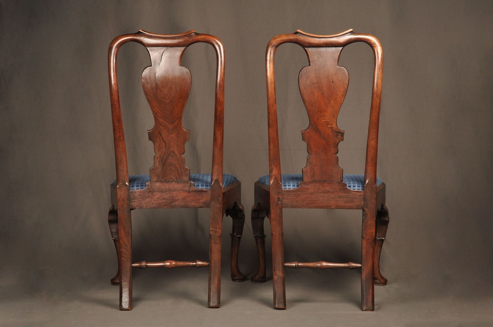 Furniture A Fine Pair Of George I Mahogany Side Chairs photo