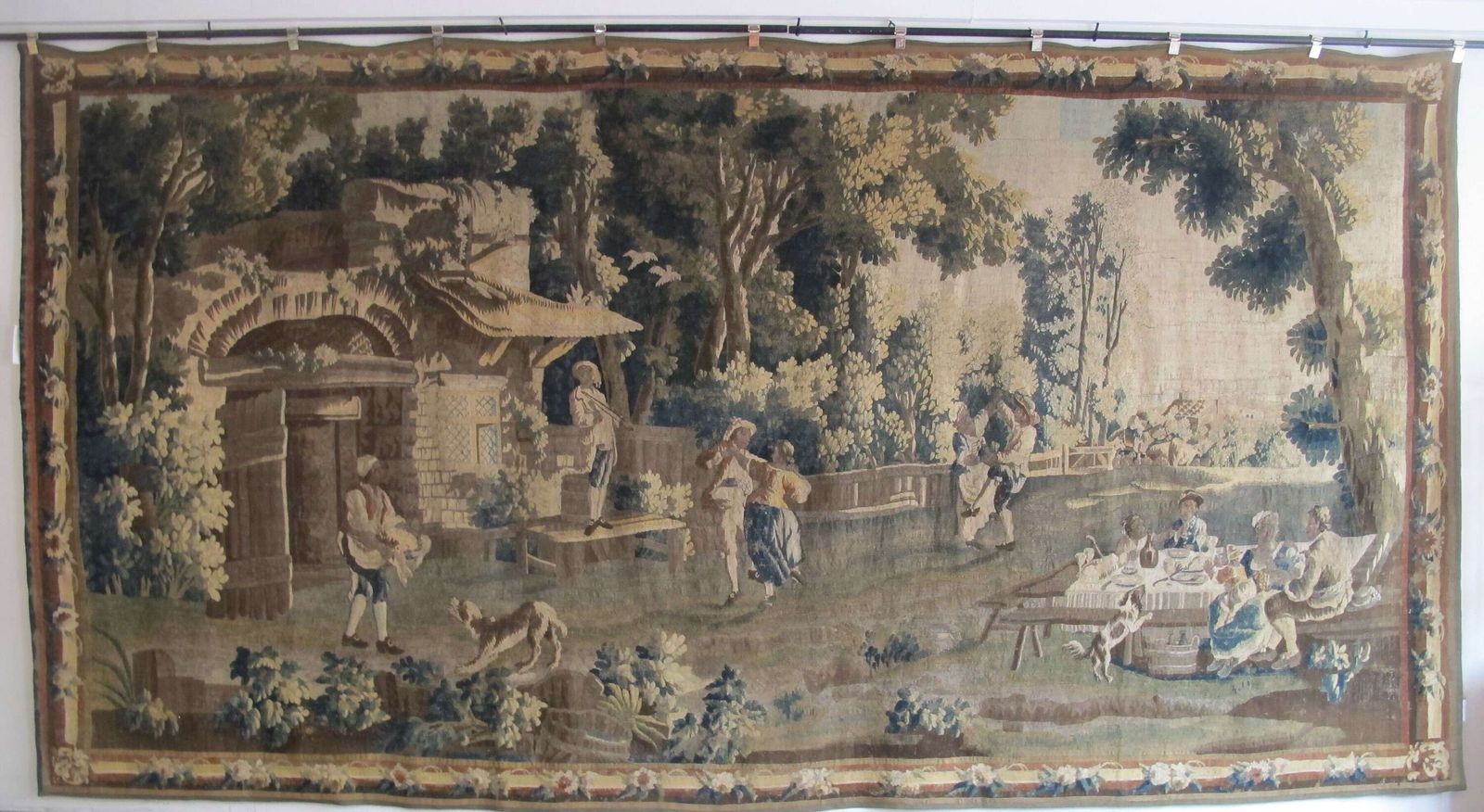 Charming French Pastoral Tapestry, Circa 1790, 2.57m X 4.94m photo furniture