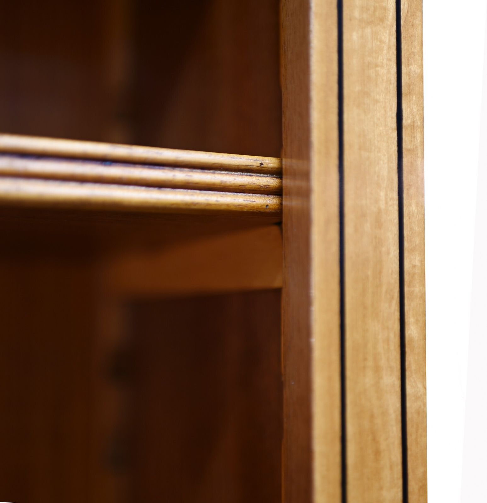 Regency Open Bookcase   Satinwood Sheraton Bookcases Bespoke photo Furniture