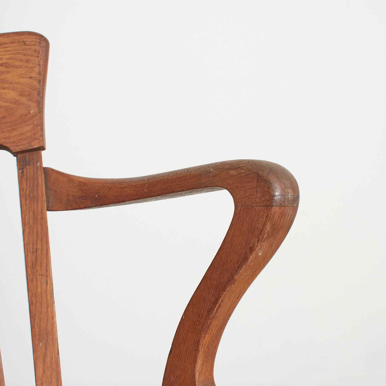Antique Oak French Swivel Desk Chair photo vinterior