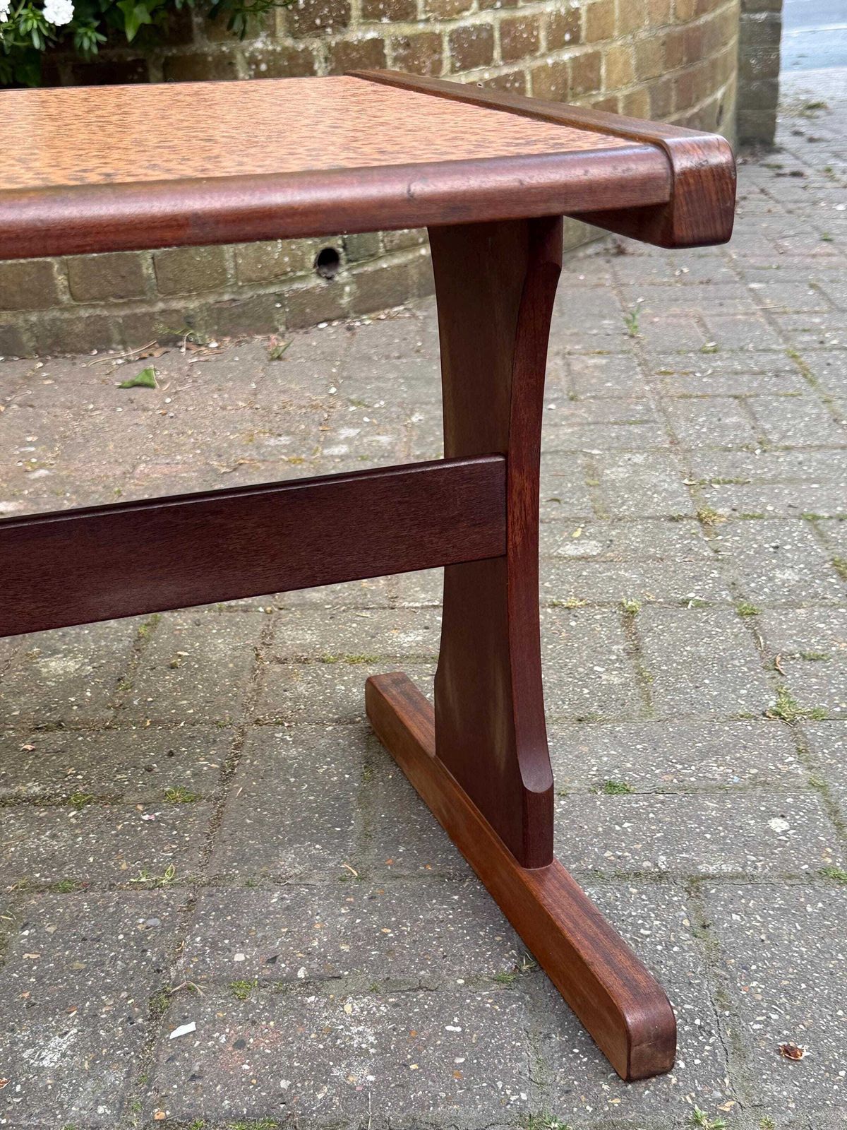 photo buy Vintage Mid Century Hammered Copper Top Side Table Retro Occasional Table, G Plan Style S