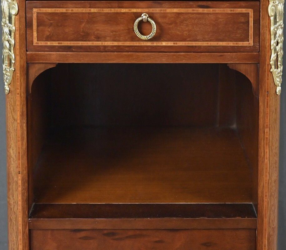 photo furniture Small Marquetry Parlor Cabinet, Louis XVI Style – Early 20th Century
