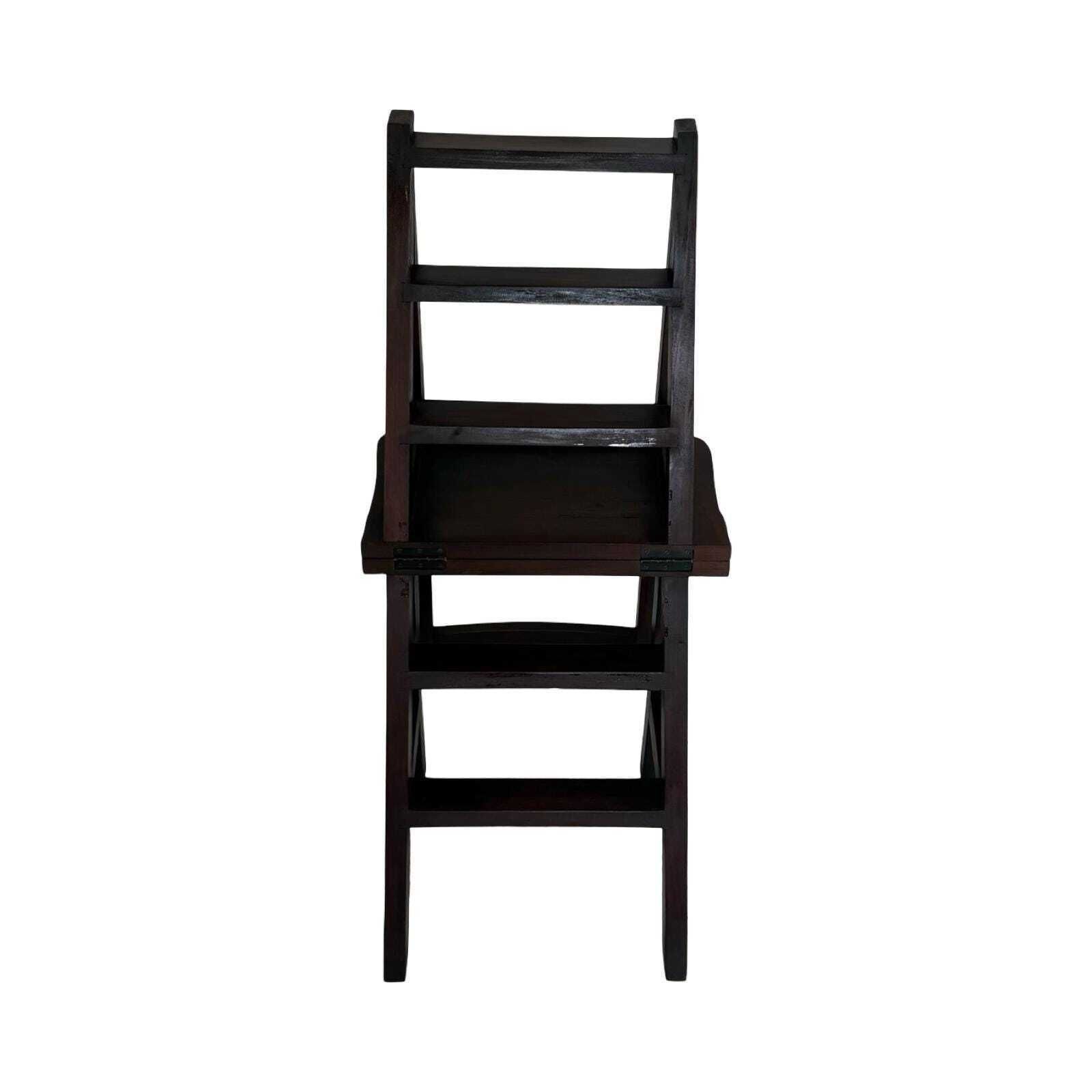 Antieke Bibliotheektrap / Opvouwbare Stoel — Frans Hardhout — Naar Voorbeeld Van Benjamin Franklin (Franklin Chair) photo furniture