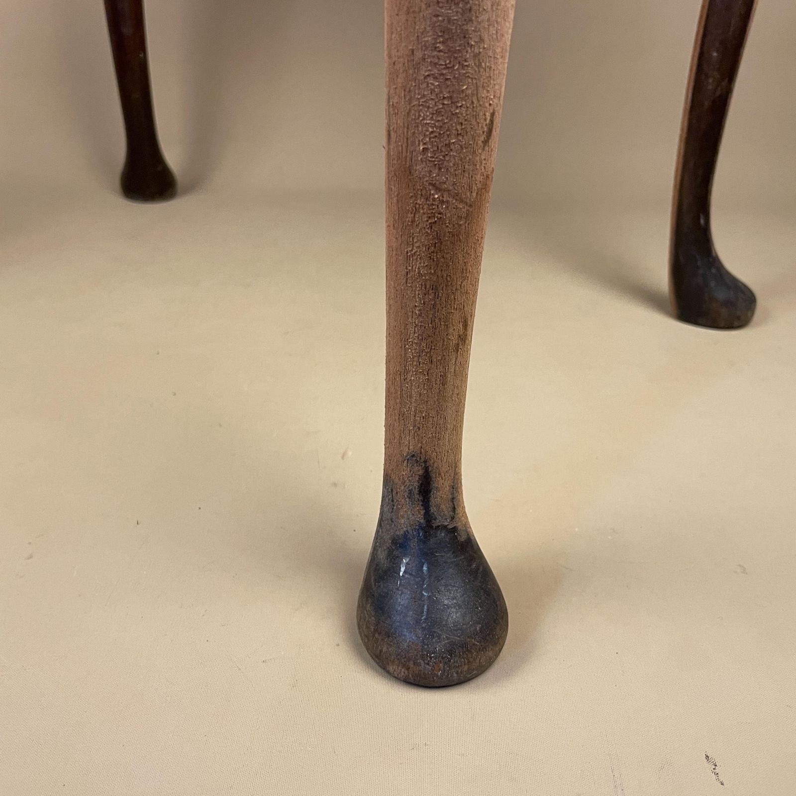 Antique Cane Seat Stool Wood Cabriole Leg Bench Vintage Elegant Traditional Curved Rattan Footstool Hallway Accent Queen Anne Style Project photo buy