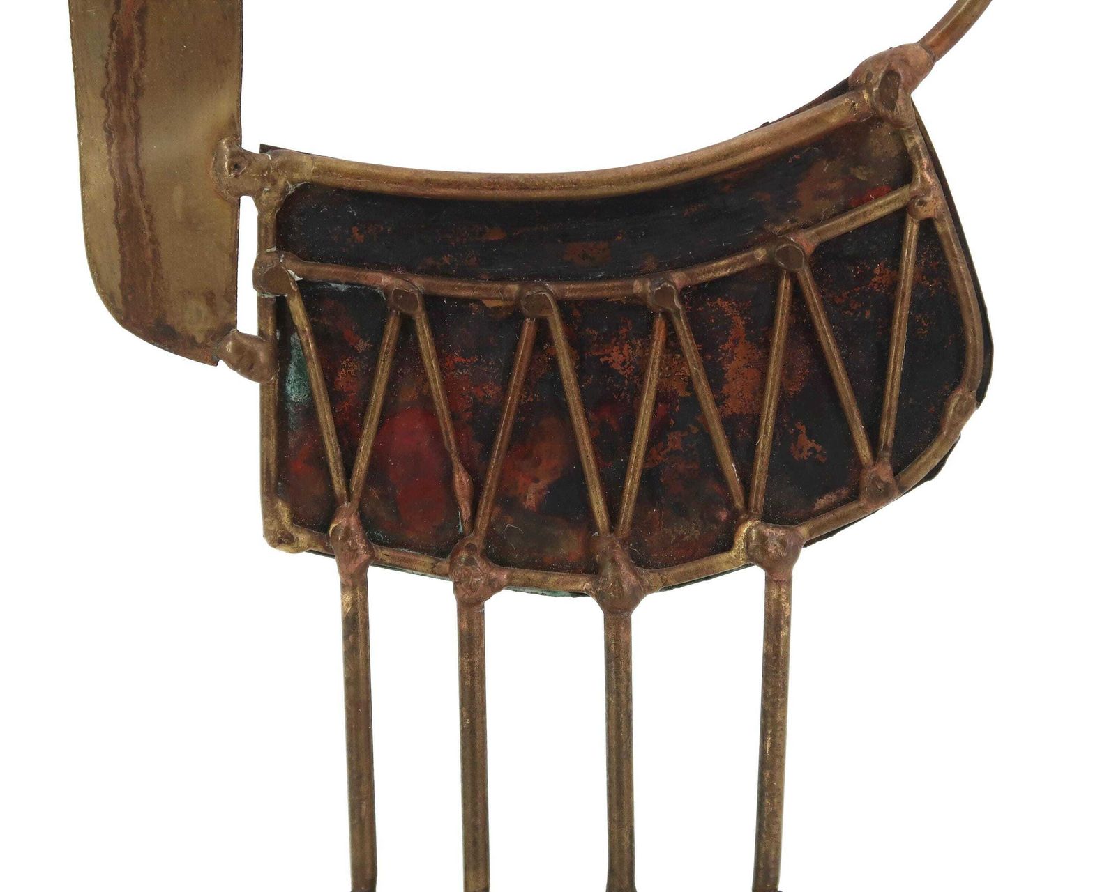 Sculpture de chat en laiton et cuivre par Jarc, années 1950 / Art brutaliste, décoration intérieure, style C Jere, moderniste, modernisme photo for sale