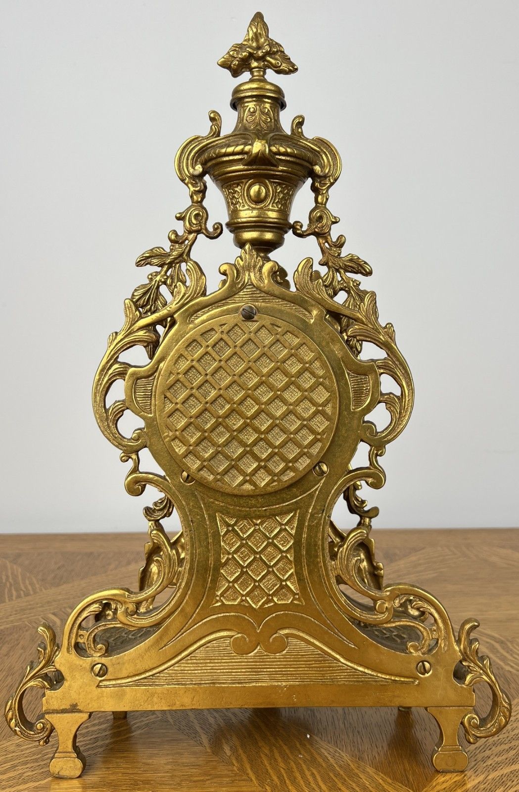 Home Decor Clock Vintage Style Brass Ornate Mantel Clock Decorative Rococo Style Lot 6053 photo