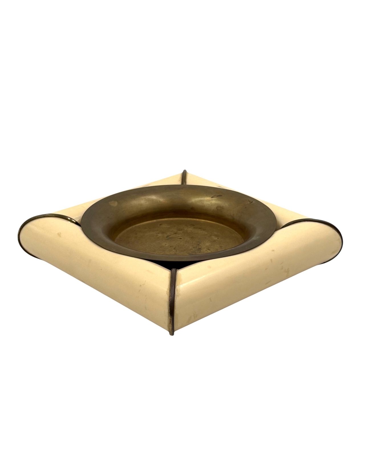 Tommaso Barbi, Mid Century Brass Ashtray, Italy 1970