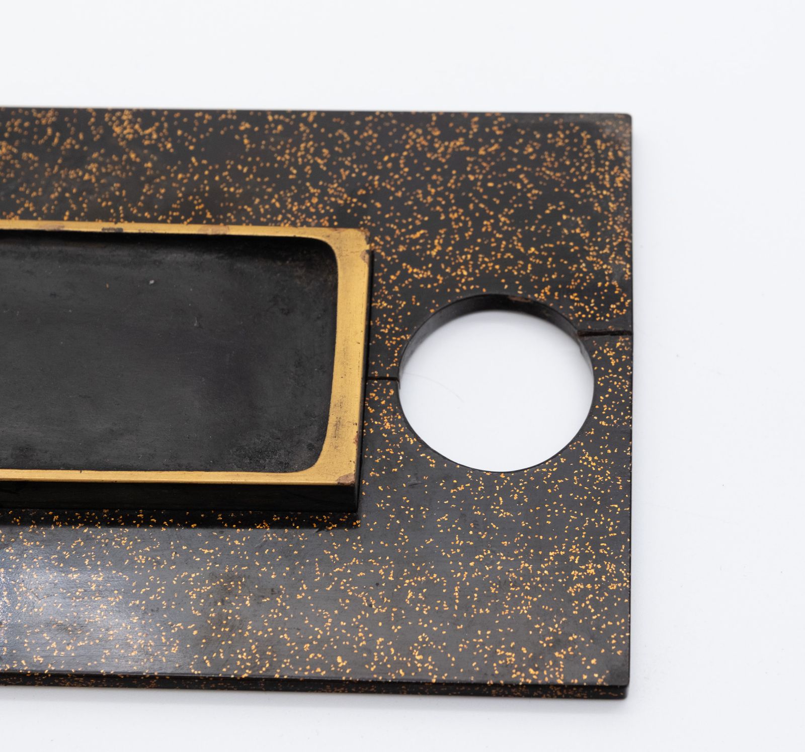 Japanese Shōwa Lacquered Gold Maki‑E Calligraphy Chest photo vinterior