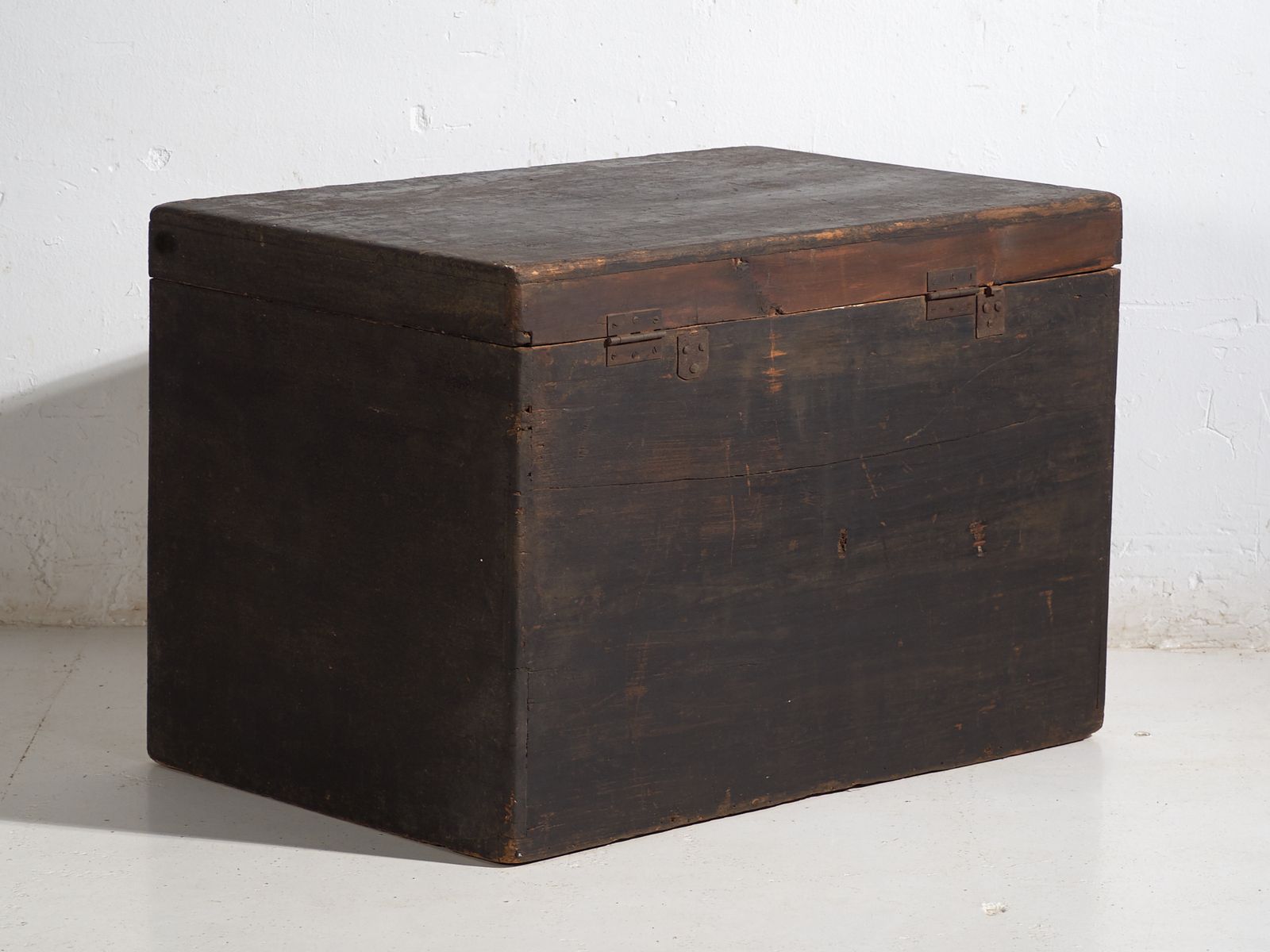 photo for sale Antique Painted Chinese Trunk In Pine Wood  China Circa 1900