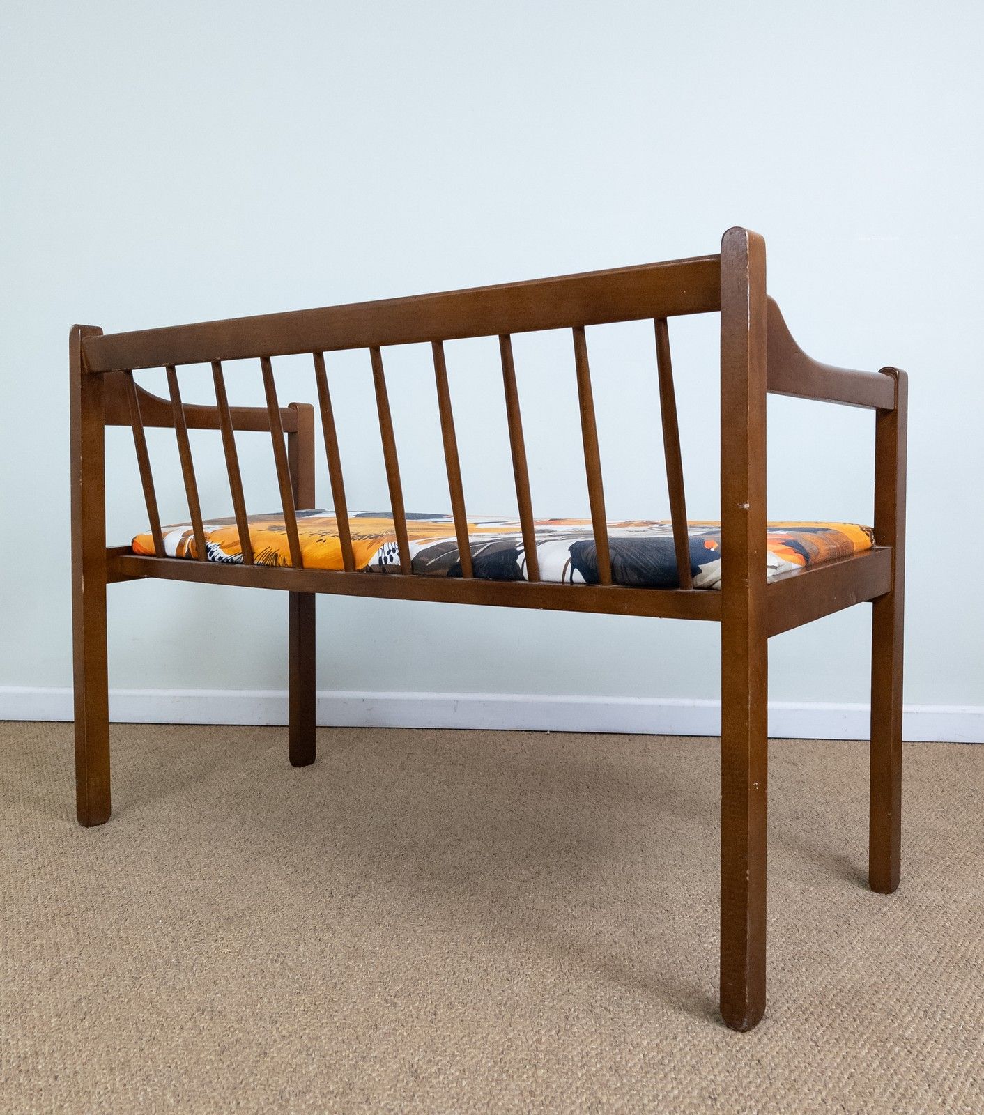 Vintage Mid Century Teak Kitchen Bench And 2 Chairs Set With Upholstered Seats photo buy